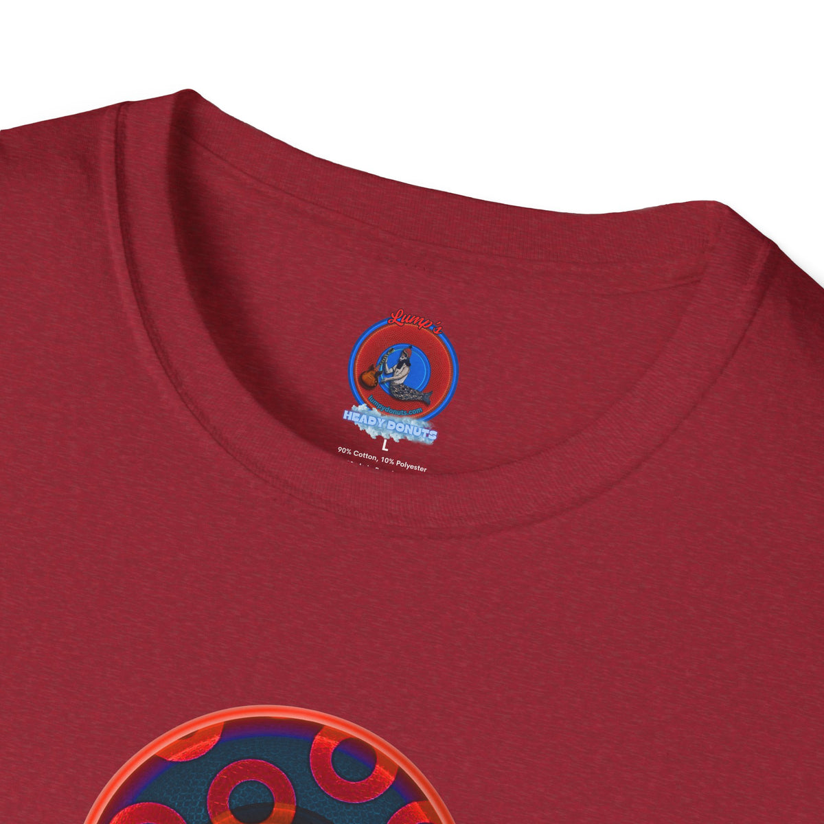 Classic Donut Tee - Unisex Soft-Style - "Wooked Cream - YEMSG Donut " -purple/red rustic paradox donut - variant 3