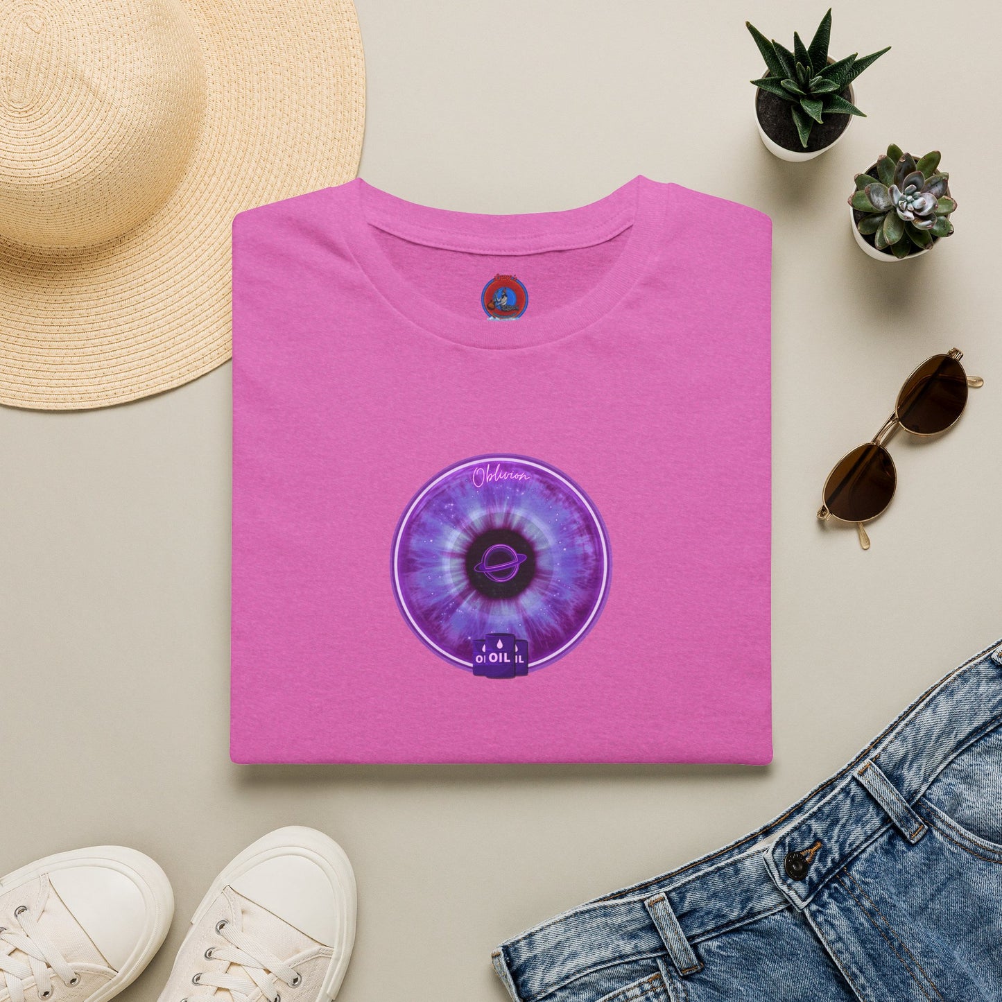 Classic Donut Tee - Unisex Soft-Style - "The Oblivious Donut" - purple idonut