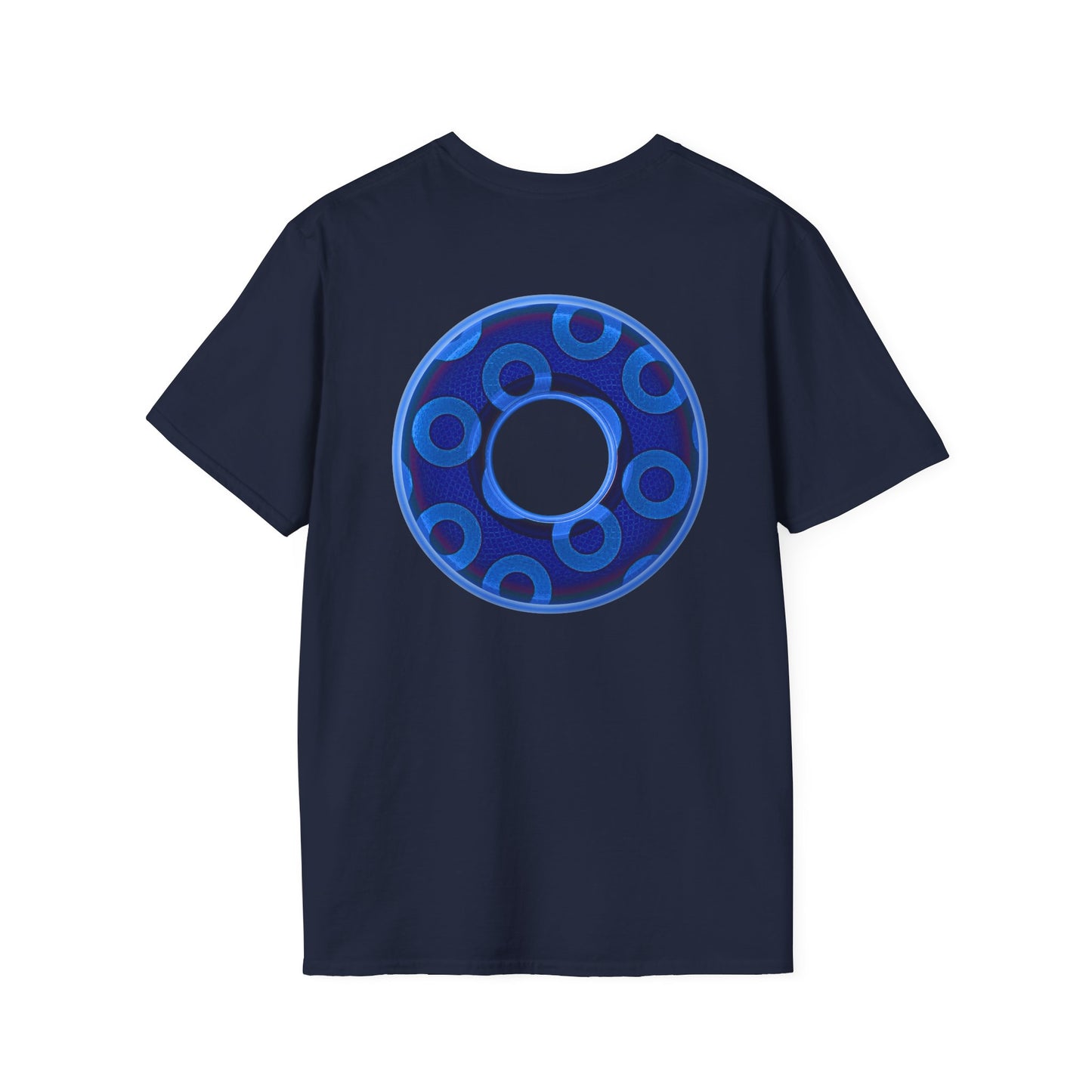 Plain Donuts/Unisex Soft-Style - "Plain Rustic Paradoxical Donuts" - Carolina blue/dark blue donuts