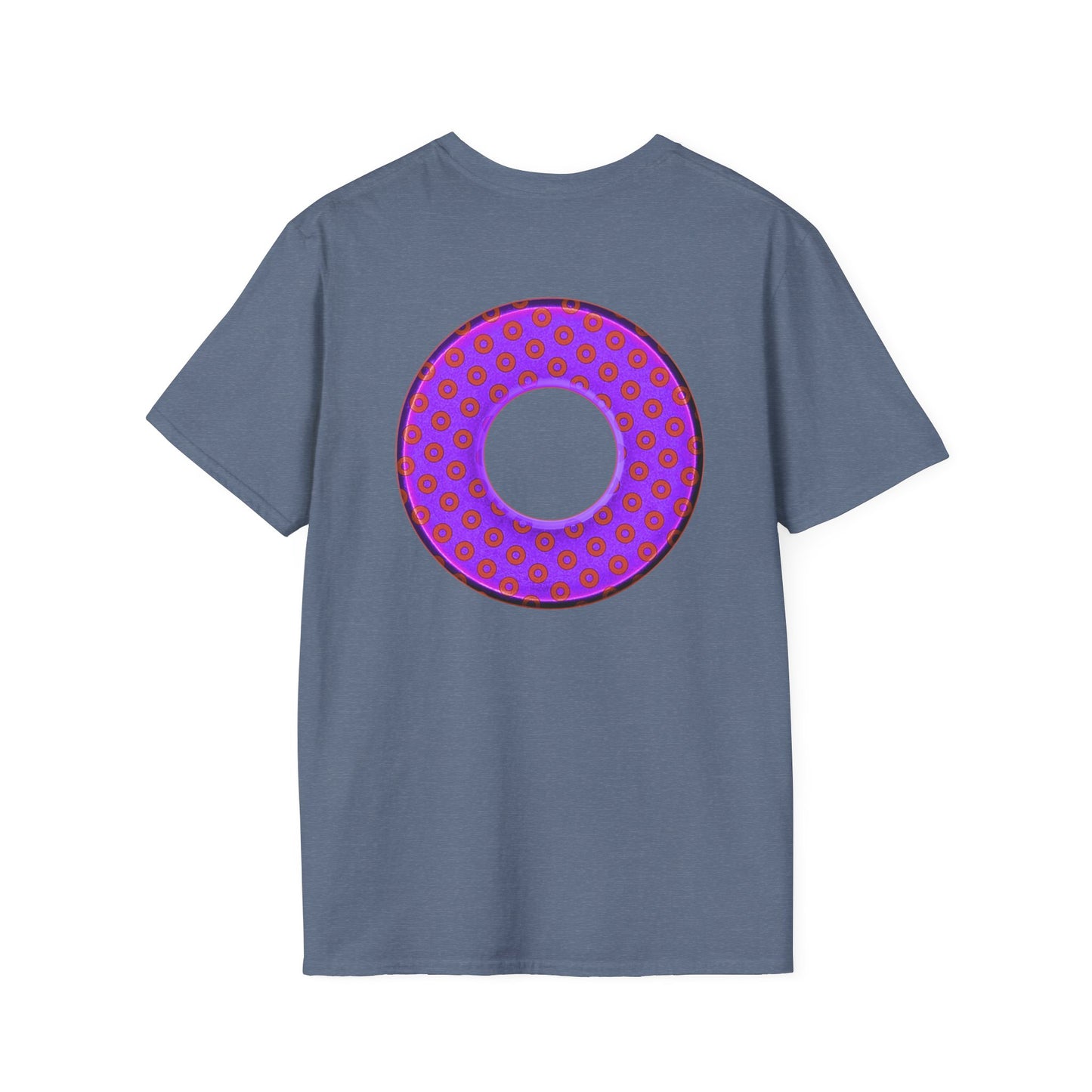 Plain Donuts/Unisex Soft-Style - "Plain Electric Paradoxical Donuts" - bright purple/red donuts
