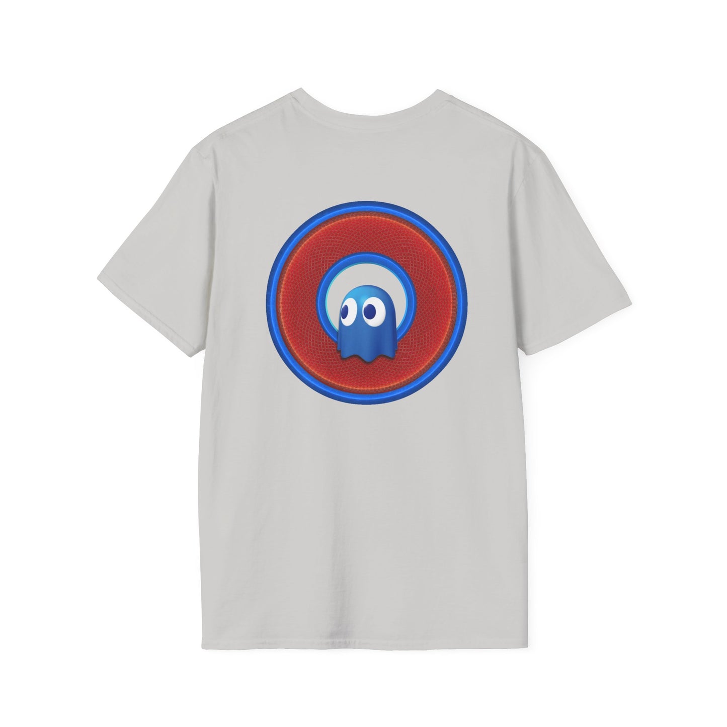 Classic Donut Tee - Unisex Soft-Style - "The Story of the Donut - a Ghostly Good Time" - variant 2 - blue/blue donut