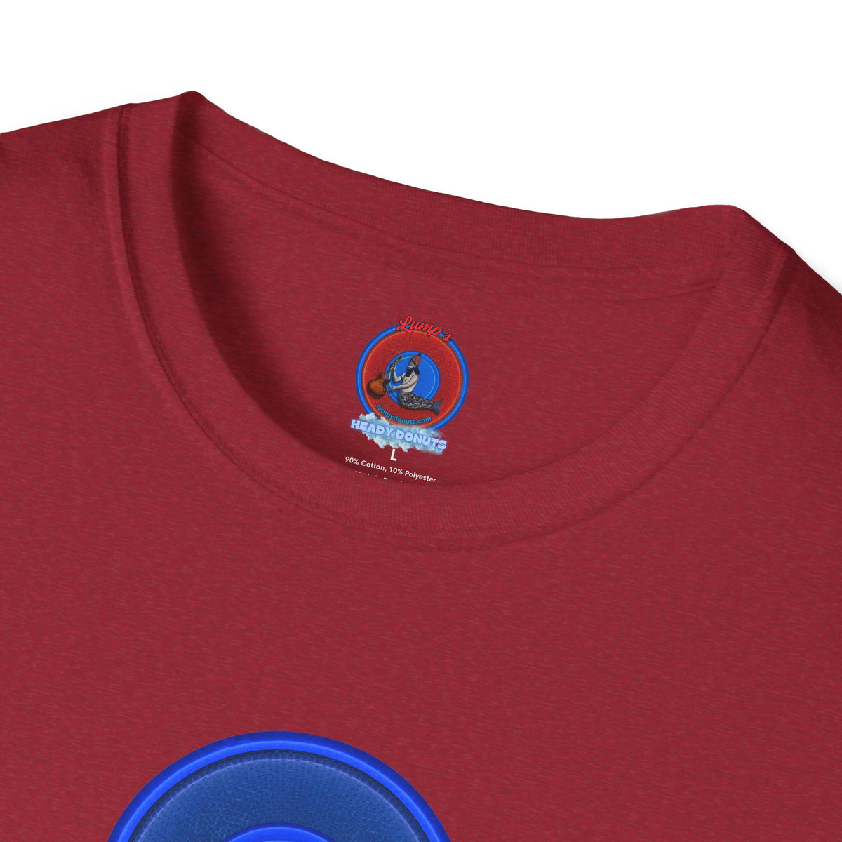 Classic Donut Tee - Unisex Soft-Style - "Cats: The Donut" - rustic blue/blue donut - variant 2
