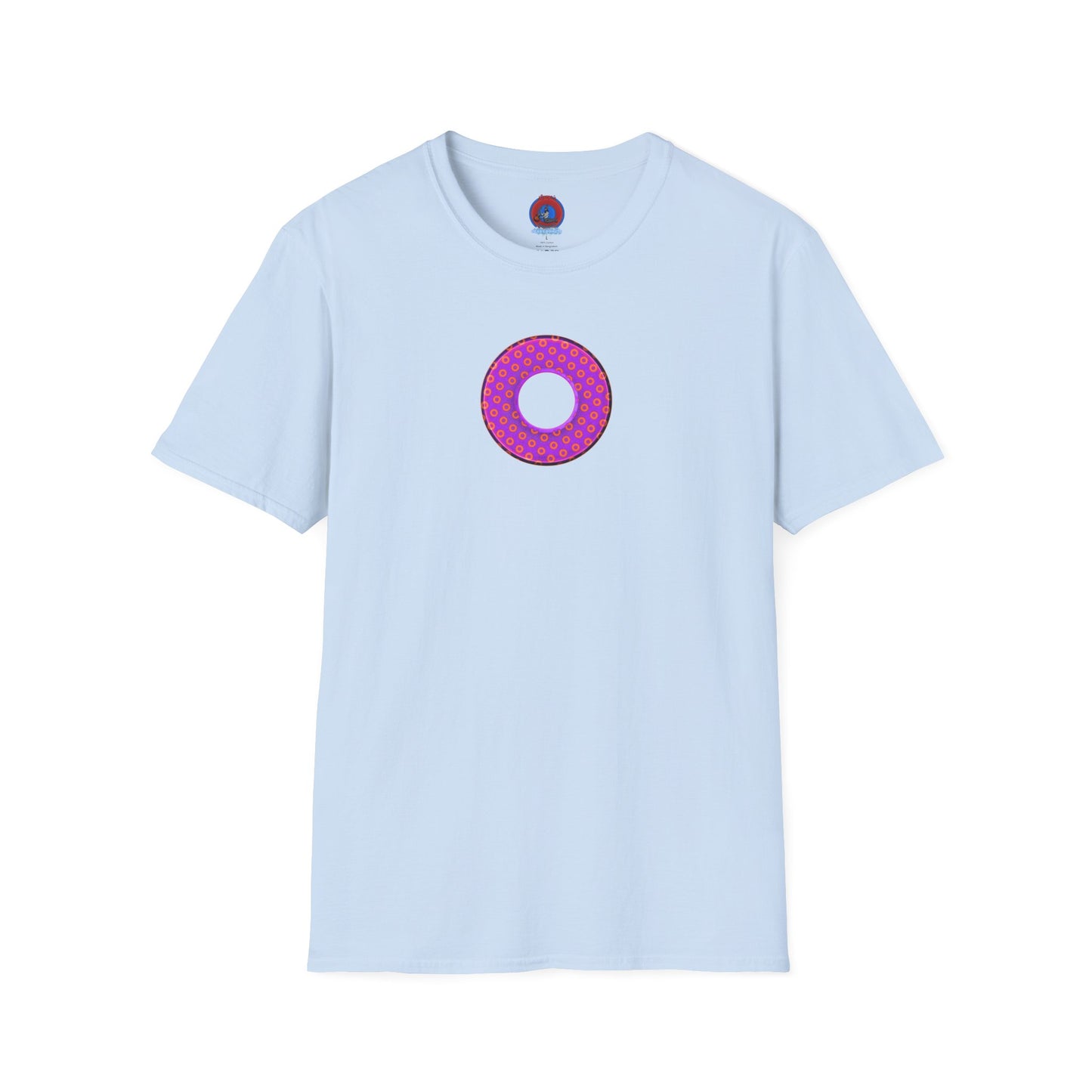 Plain Donuts/Unisex Soft-Style - "Plain Electric Paradoxical Donuts" - bright purple/red donuts
