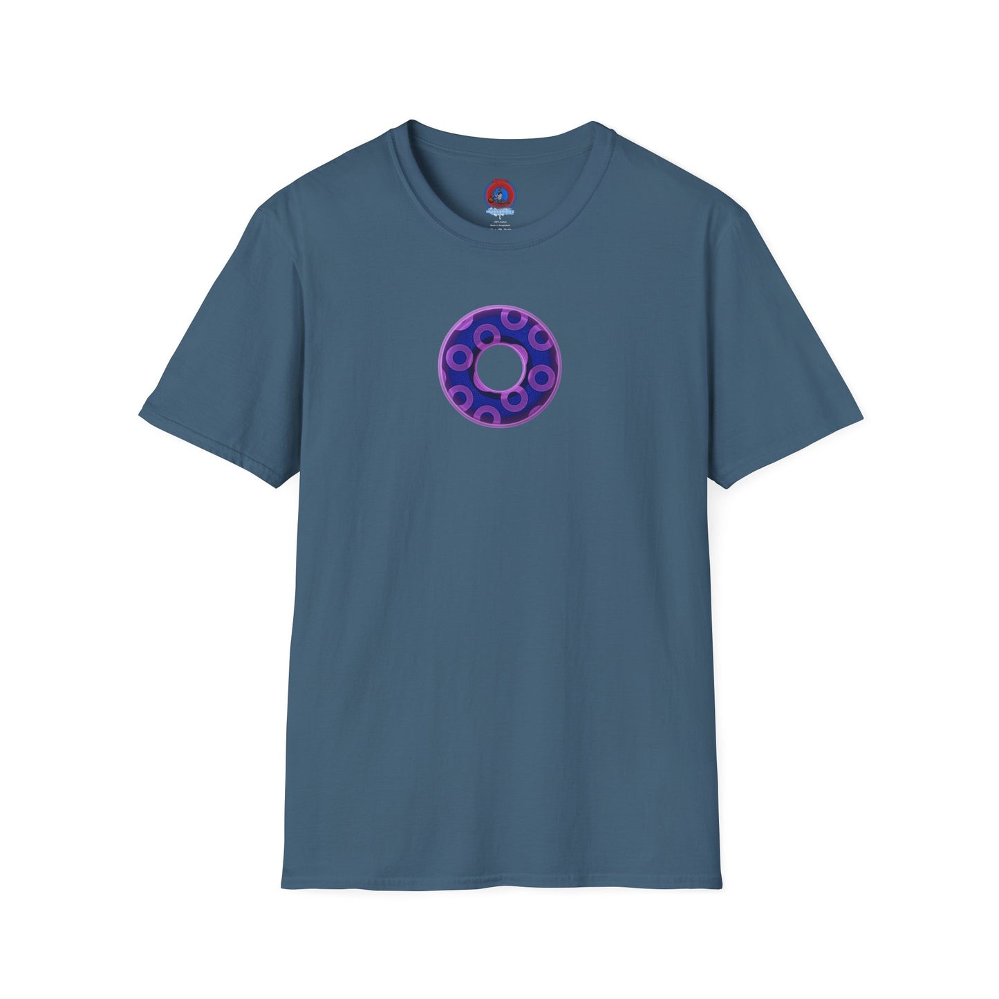 Plain Donuts/Unisex Soft-Style - "Plain Rustic Paradoxical Donuts" - light purple/dark blue donuts