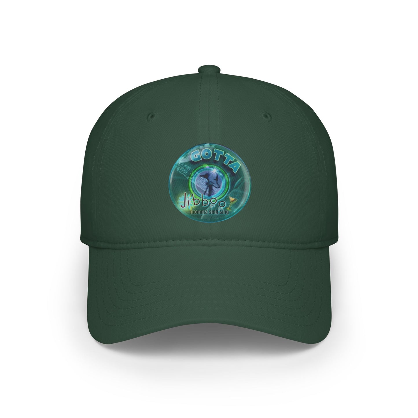 Lumpy Donut Baseball Cap - "Gotta Donut Baseball Cap" - dark teal vivid donut w/