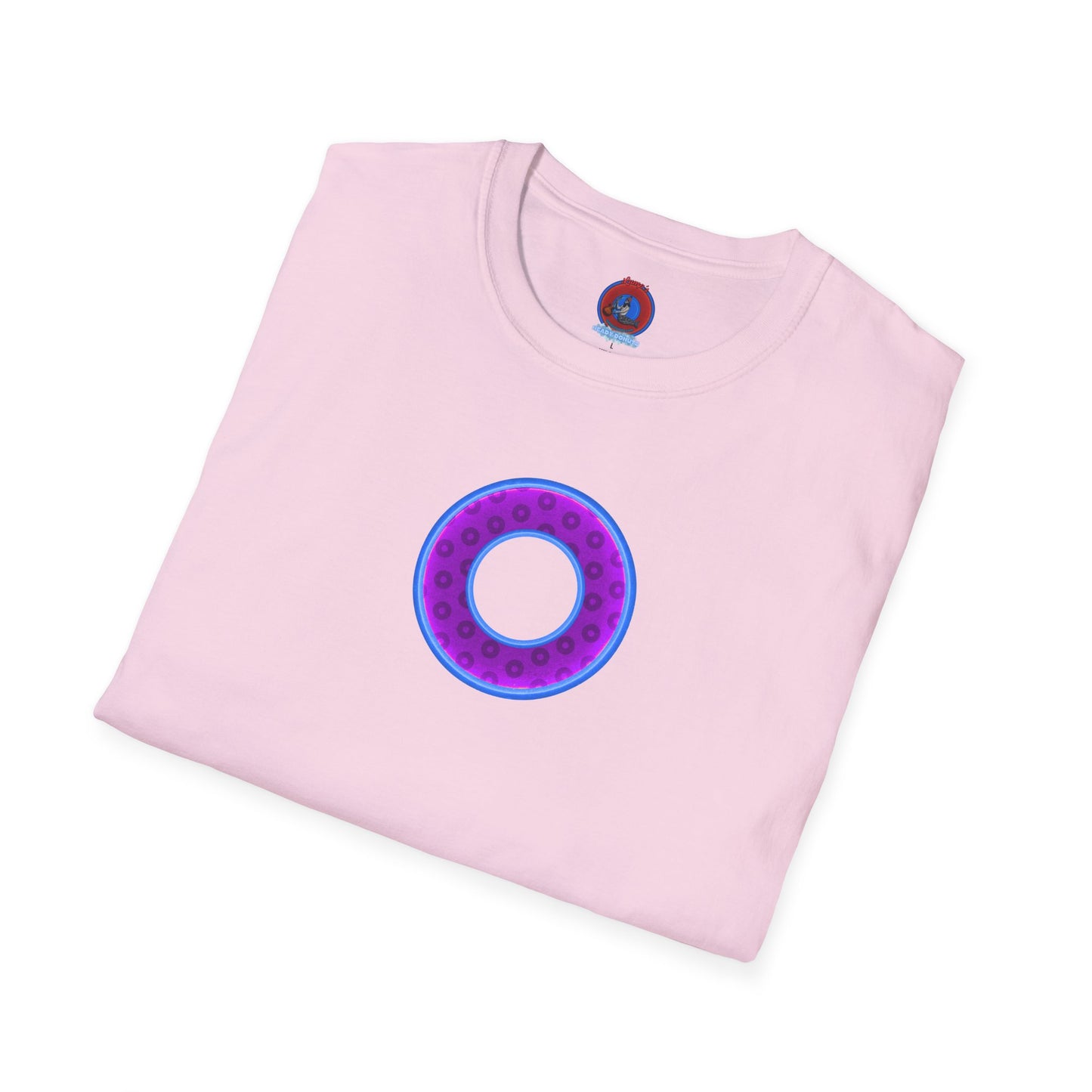 Plain Donuts/Unisex Soft-Style - "Plain Wide Mouthed Paradoxical Donuts" - purple/light royal blue donuts