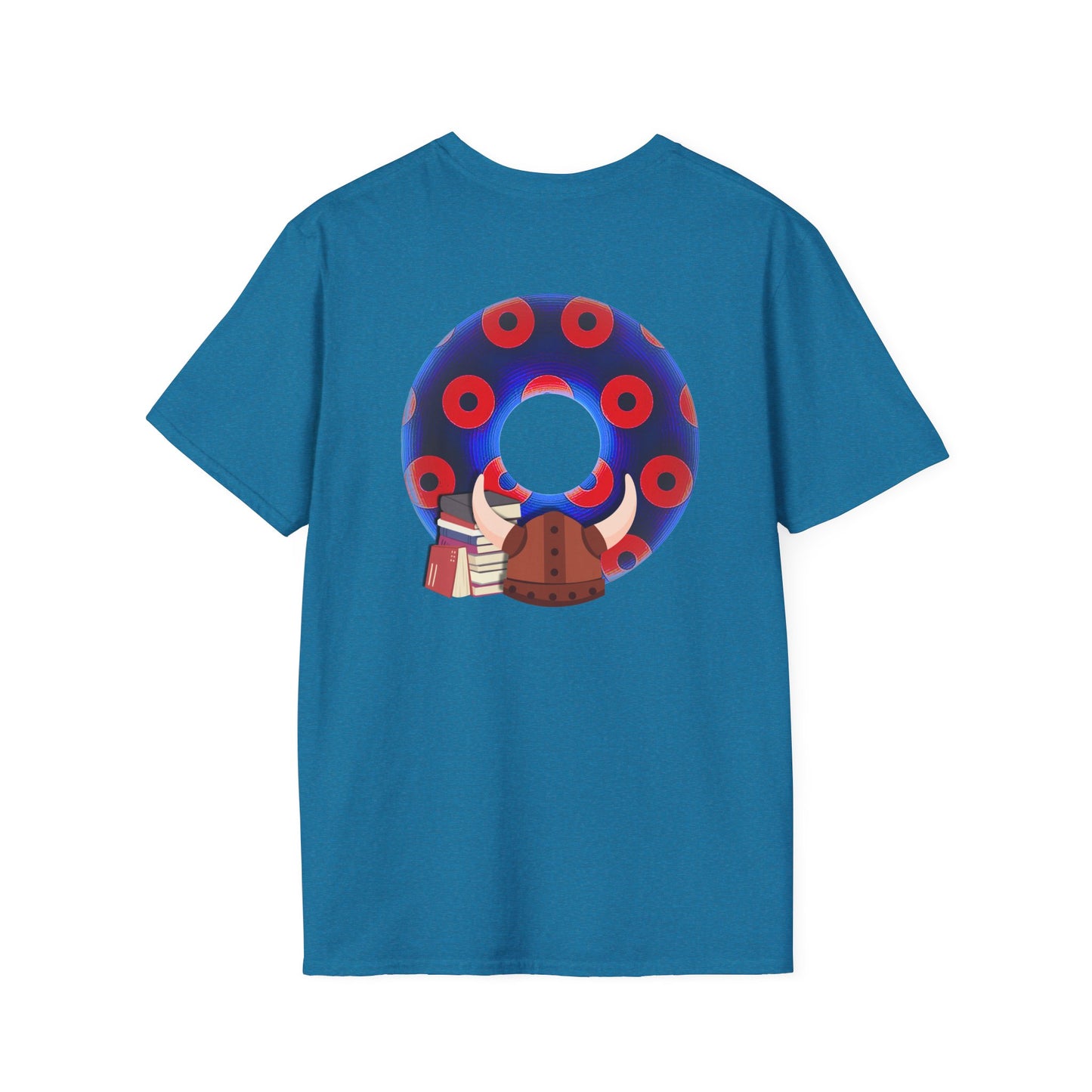 Classic Donut Tee - Unisex Soft-Style - "El Fuego Donut" - paradoxical blue/red donut