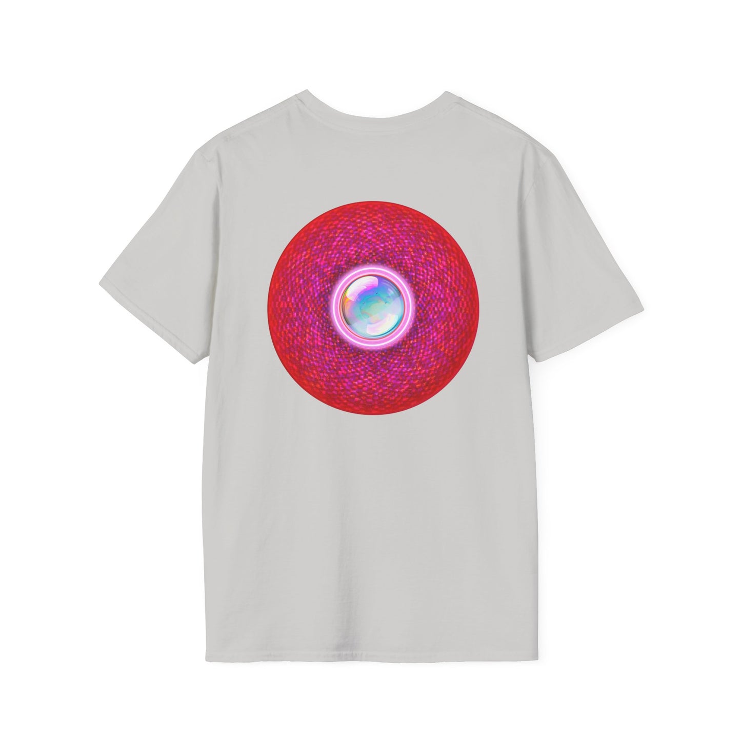 Classic Donut Tee - Unisex Soft-Style - "The Crystal Ballers Donut' - magenta pixilated donut