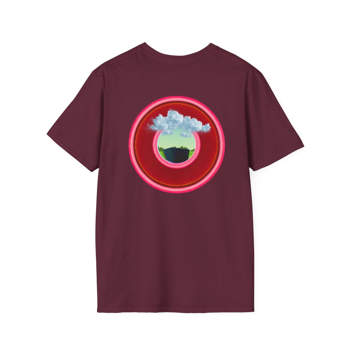 Classic Donut Tee - Unisex Soft-Style - "Got Rhombus?" - series 1.0  - variant 2 - red/pink donut