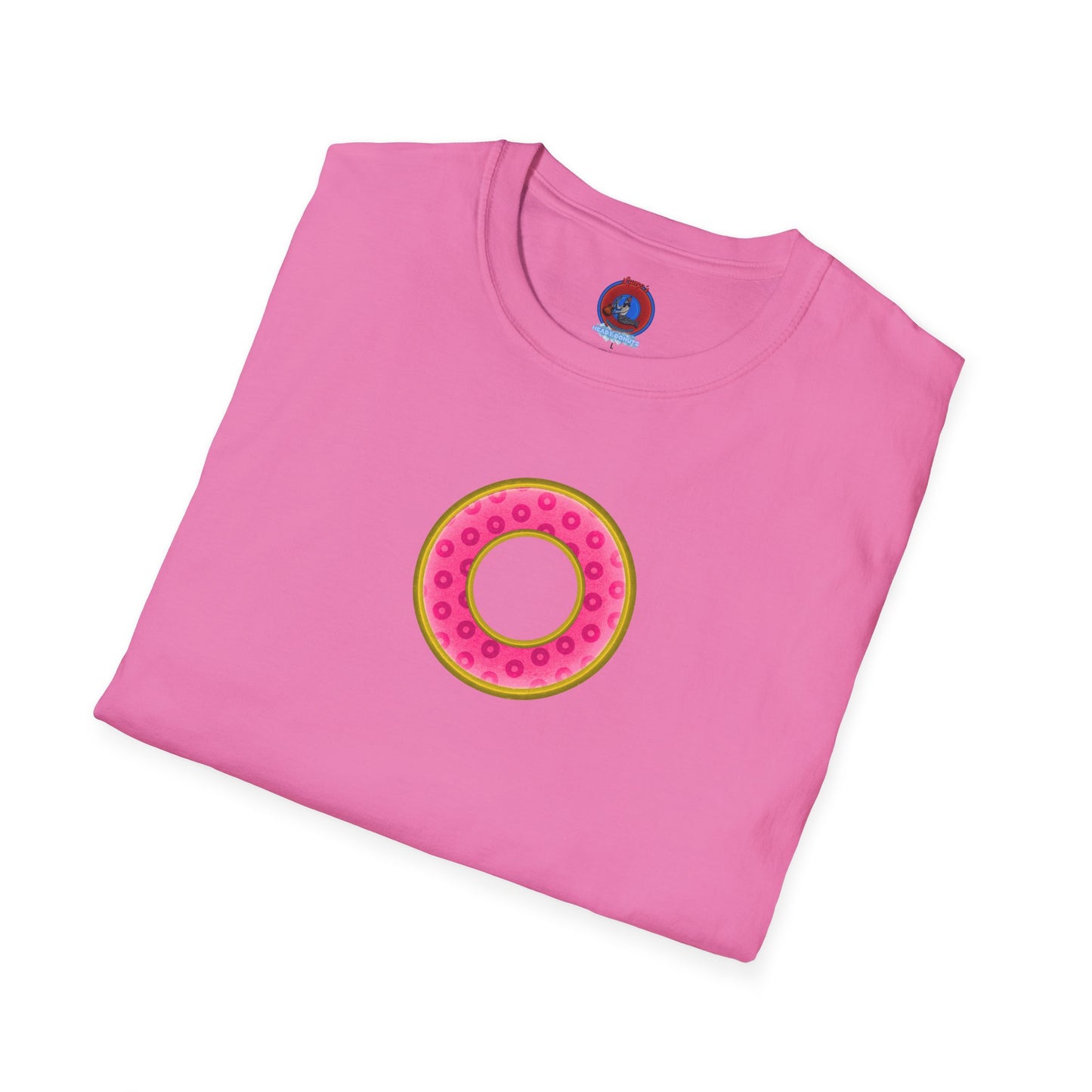 Plain Donuts/Unisex Soft-Style - "Plain Wide Mouthed Paradoxical Donuts" - pink/gold donuts