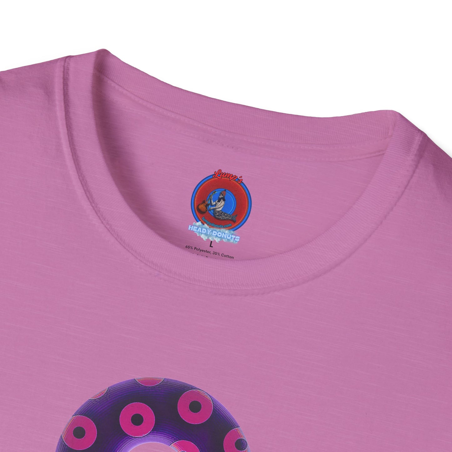 Plain Donuts/Unisex Soft-Style - "Plain Blimpy Paradoxical Donuts" - dark purple/bright magenta donuts