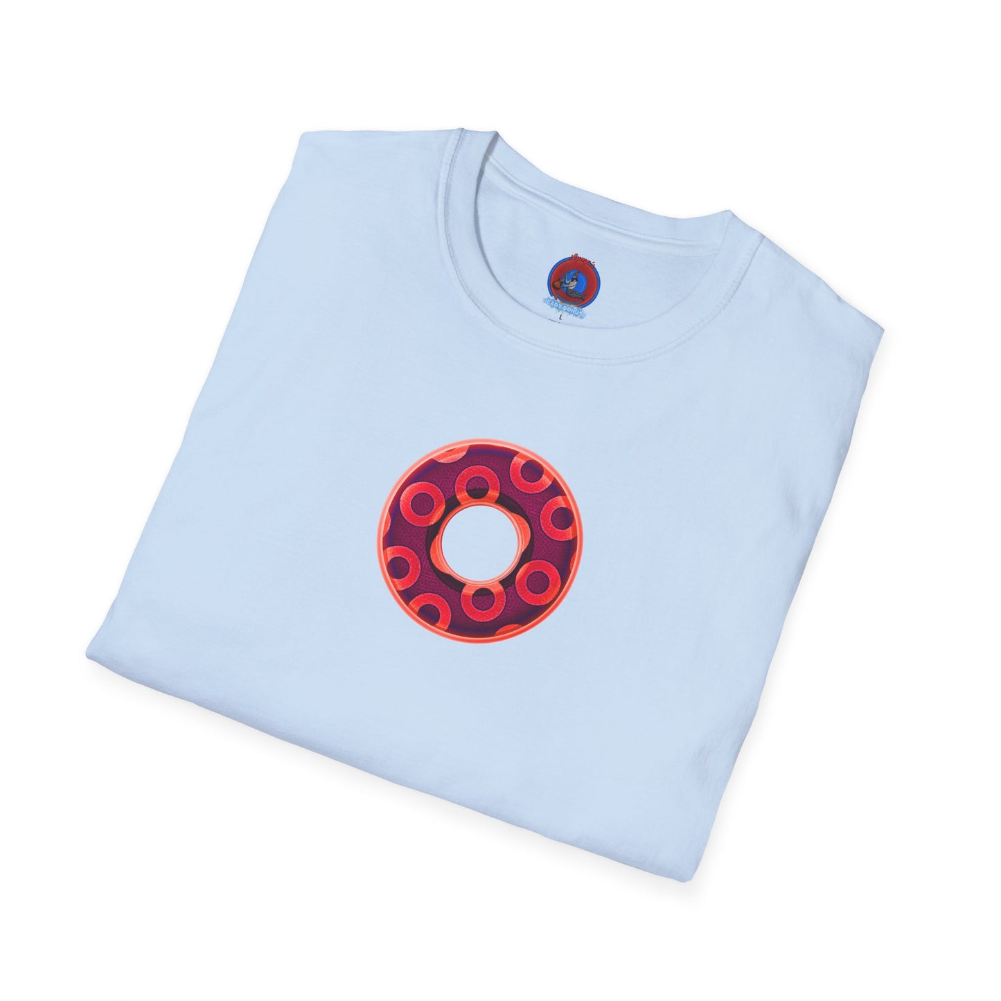Plain Donuts/Unisex Soft-Style - "Plain Rustic Paradoxical Donuts" - bright red/burgundy donuts