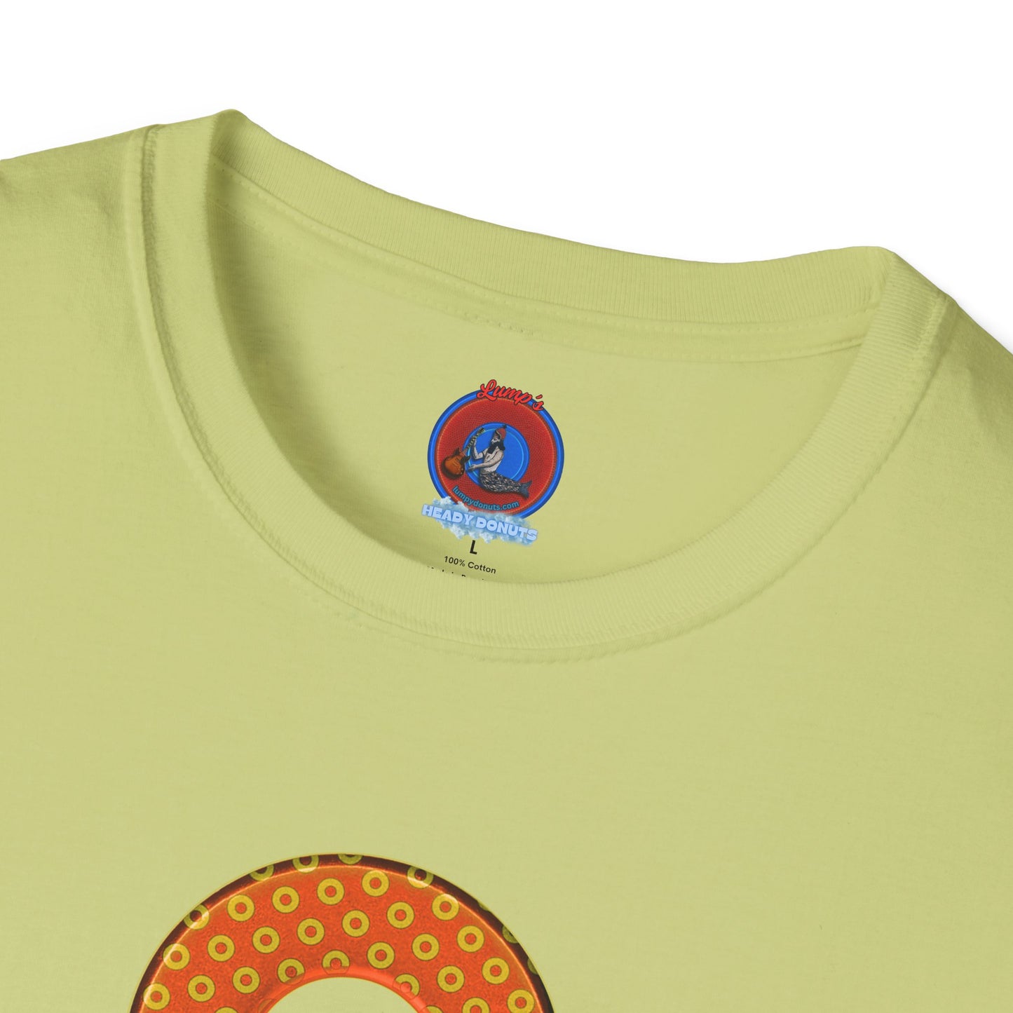 Plain Donuts/Unisex Soft-Style - "Plain Electric Paradoxical Donuts" - gold/orange donuts