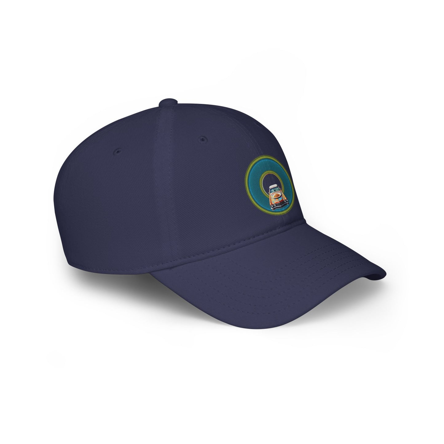Lumpy Donut Baseball Cap - "Cadillac Rainbow Donut Cap" - variant 4 - rustic blue donut w/