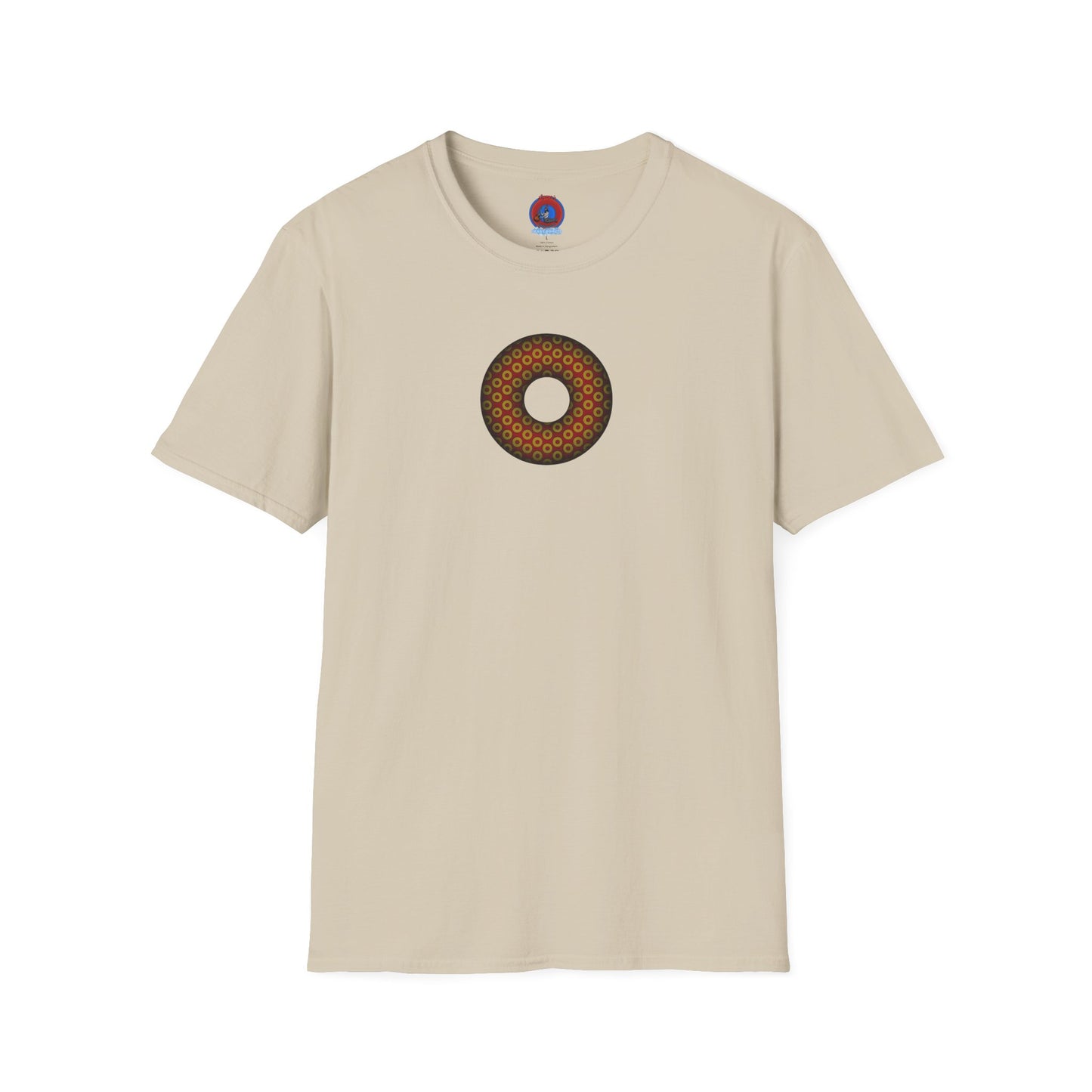 Plain Donuts/Unisex Soft-Style - "Plain Paradoxical Grided Donuts" - gold/burgundy donuts