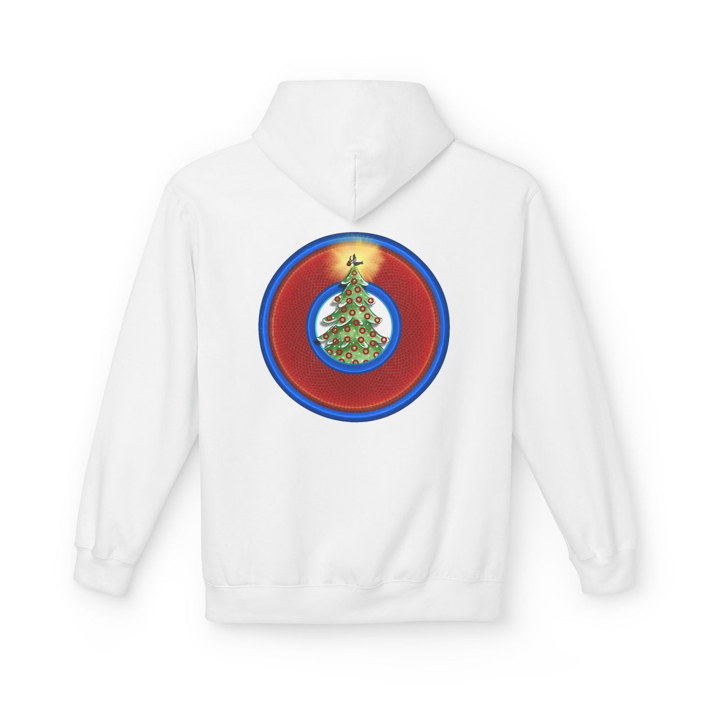 Fleece Harry Hoodies [Midweight Soft-style] - "It's Always Phishmas in Philly" - red rustic donut
