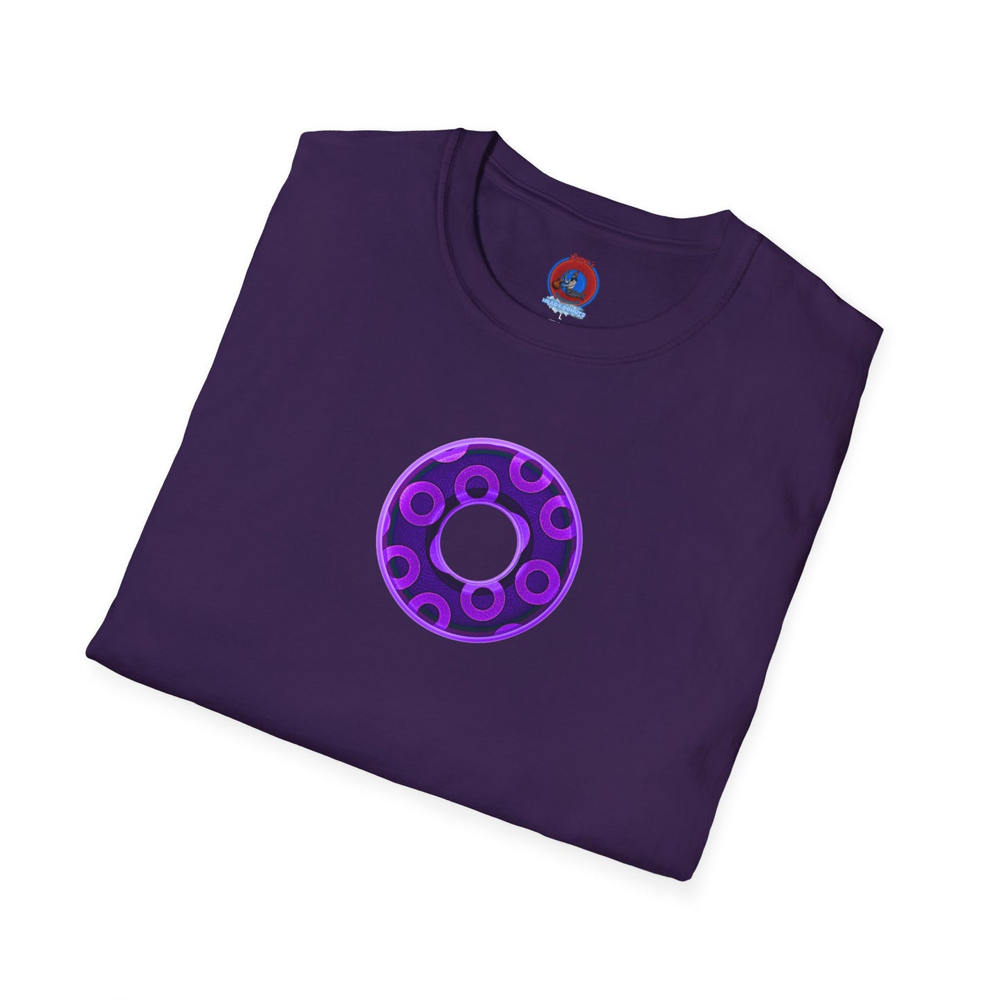 Plain Donuts/Unisex Soft-Style - "Plain Rustic Paradoxical Donuts" - light purple/dark purple donuts