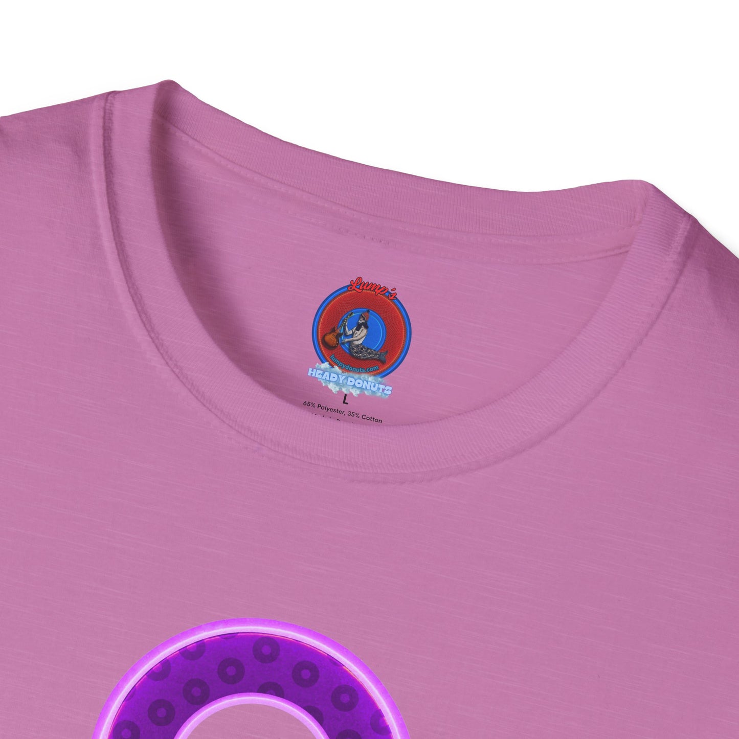 Plain Donuts/Unisex Soft-Style - "Plain Wide Mouthed Paradoxical Donuts" - dark purple/light purple donuts