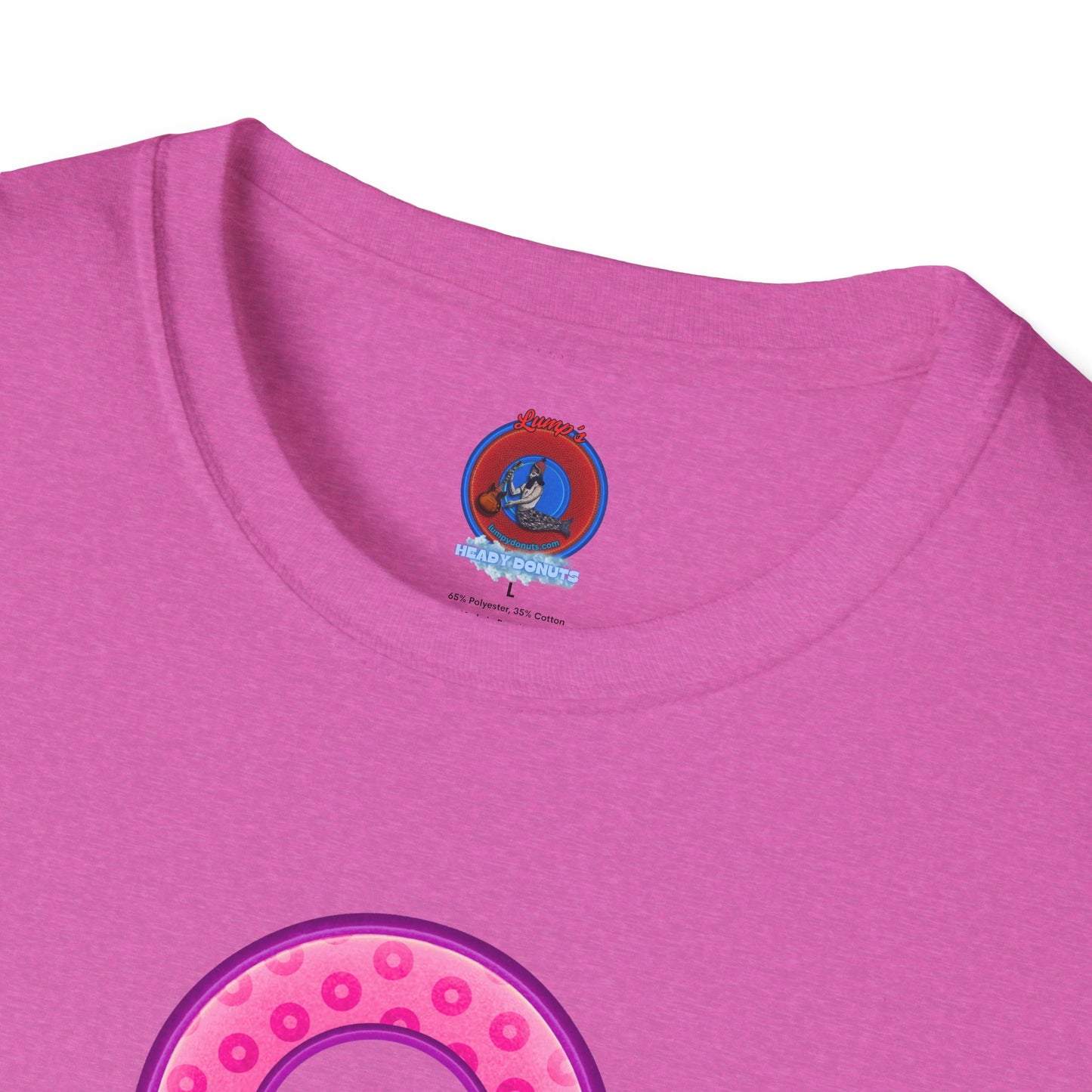 Plain Donuts/Unisex Soft-Style - "Plain Wide Mouthed Paradoxical Donuts" - pink/light purple donuts