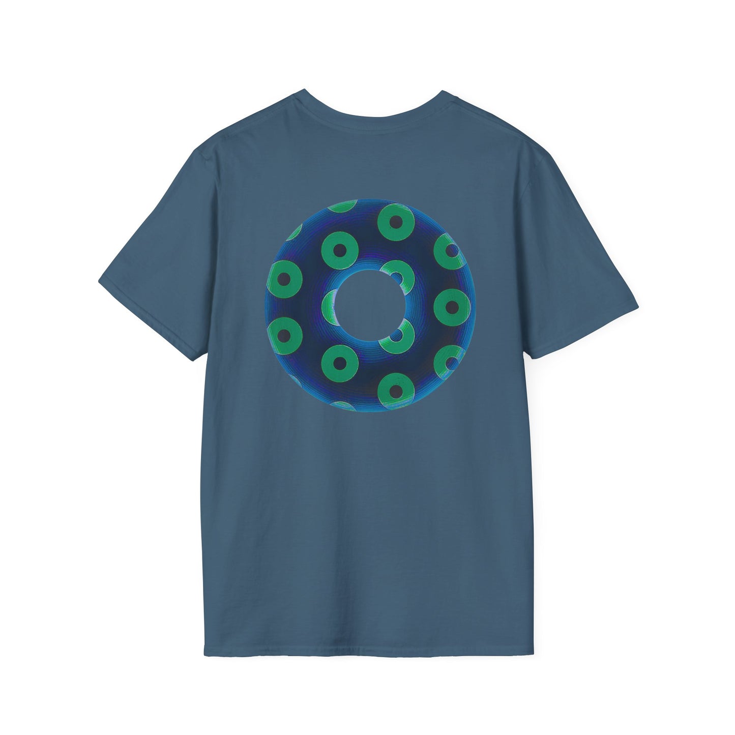 Plain Donuts/Unisex Soft-Style - "Plain Blimpy Paradoxical Donuts" - dark blue/jade green donuts