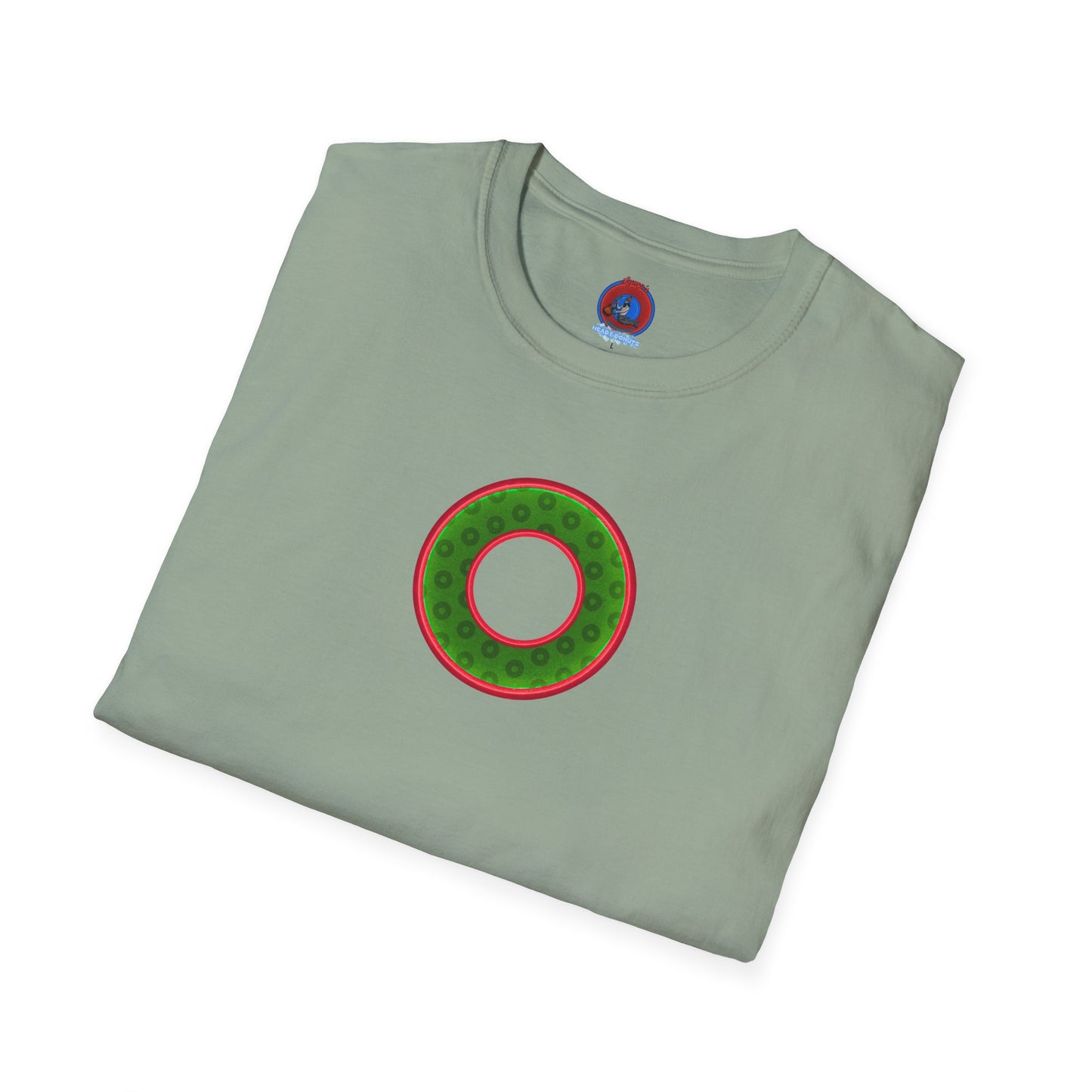 Plain Donuts/Unisex Soft-Style - "Plain Wide Mouthed Paradoxical Donuts" - Irish green/red donuts