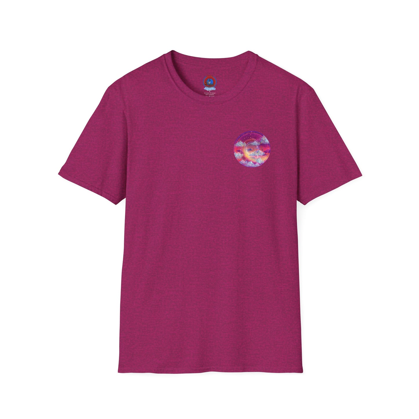 Classic Donut Tee - Unisex Soft-Style - "Pillow Donuts of Cotton" - vivid magenta pic donut