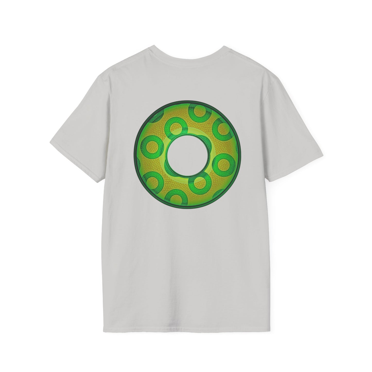 Plain Donuts/Unisex Soft-Style - "Plain Rustic Paradoxical Donuts" - gold/light green donuts