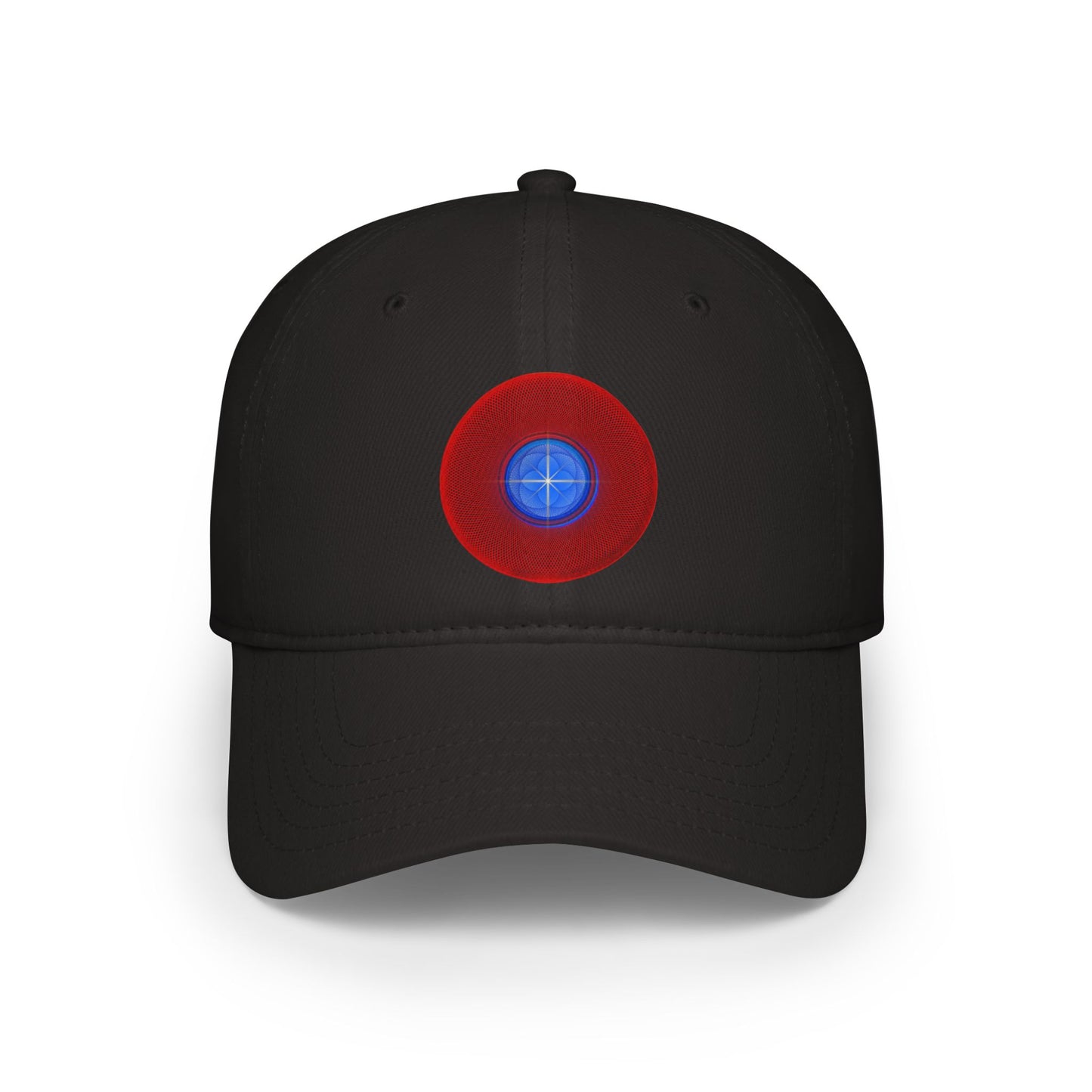 Lumpy Donut Baseball Cap - "Geometrical Donut Cap" - red phatty donut w/