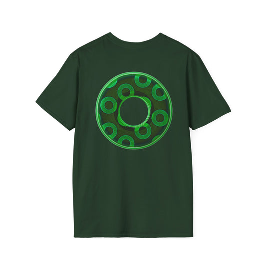 Plain Donuts/Unisex Soft-Style - "Plain Rustic Paradoxical Donuts" - light green/dark green donuts