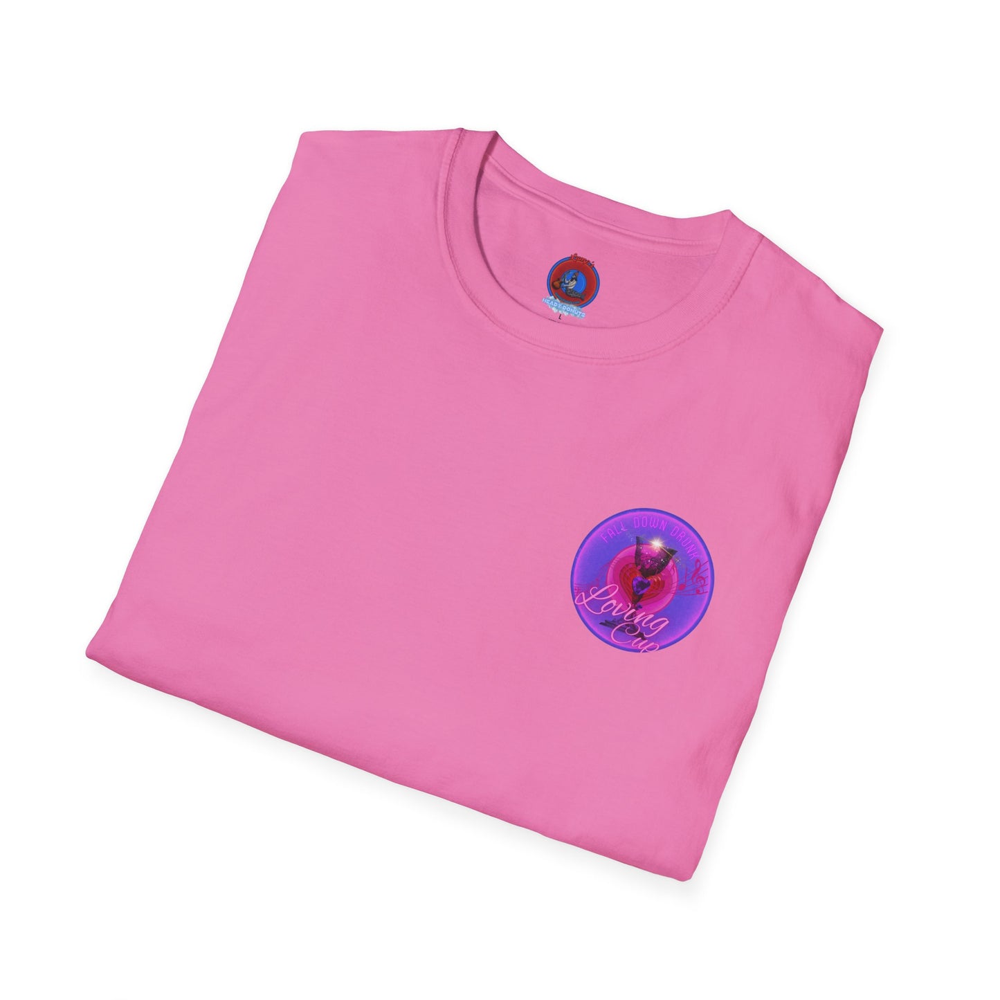 Classic Donut Tee - Unisex Soft-Style - "The Loving Donut" - series 1.0  - pink/purple donut [*Charity Donut]