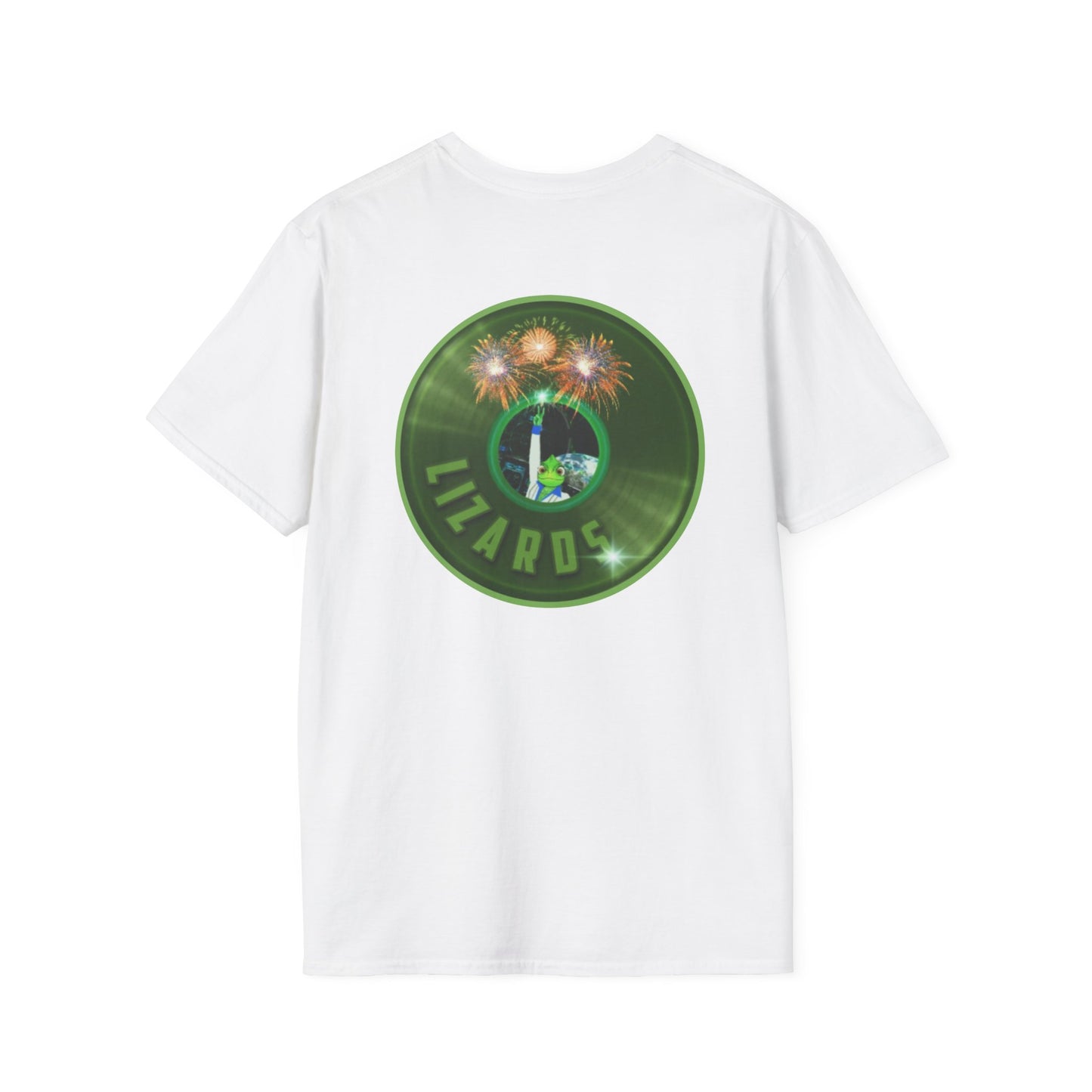 Classic Donut Tee - Unisex Soft-Style - "Rutherford's Staying Alive" - series 1.0 - variant 1 - green donut