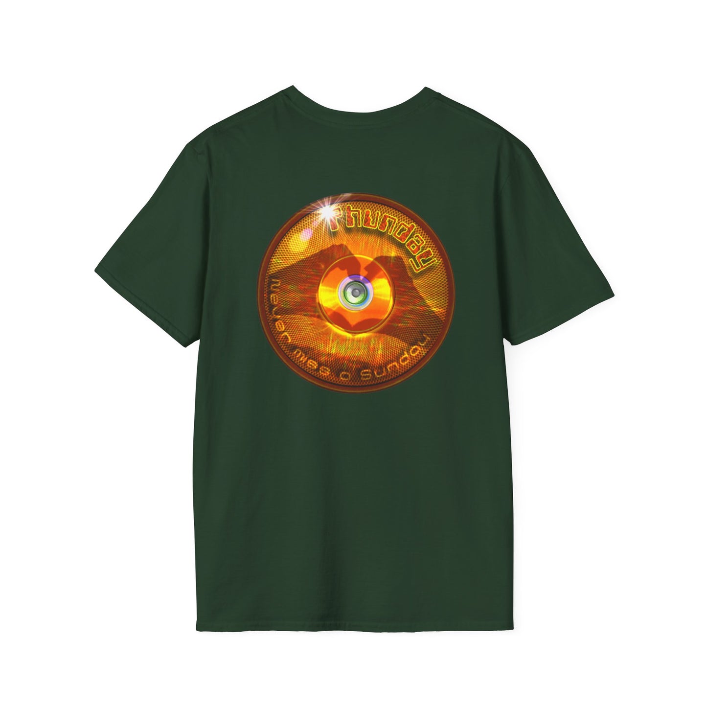 Classic Donut Tee - Unisex Soft-Style - "Sunday Phunday" - series 1.0 - variant 2 - gold donut