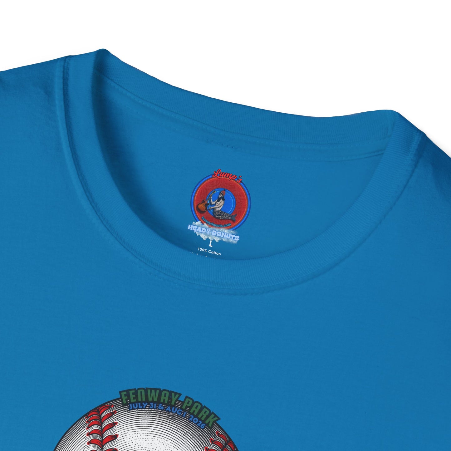 Classic Donut Tee - Unisex Soft-Style - "Phenway Ballpark Donuts" - white/red major league donut - variant 6