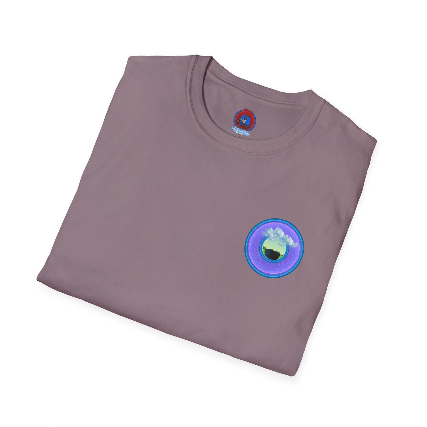 Classic Donut Tee - Unisex Soft-Style - "Got Rhombus?" - series 1.0  - variant 4 - purple/blue donut