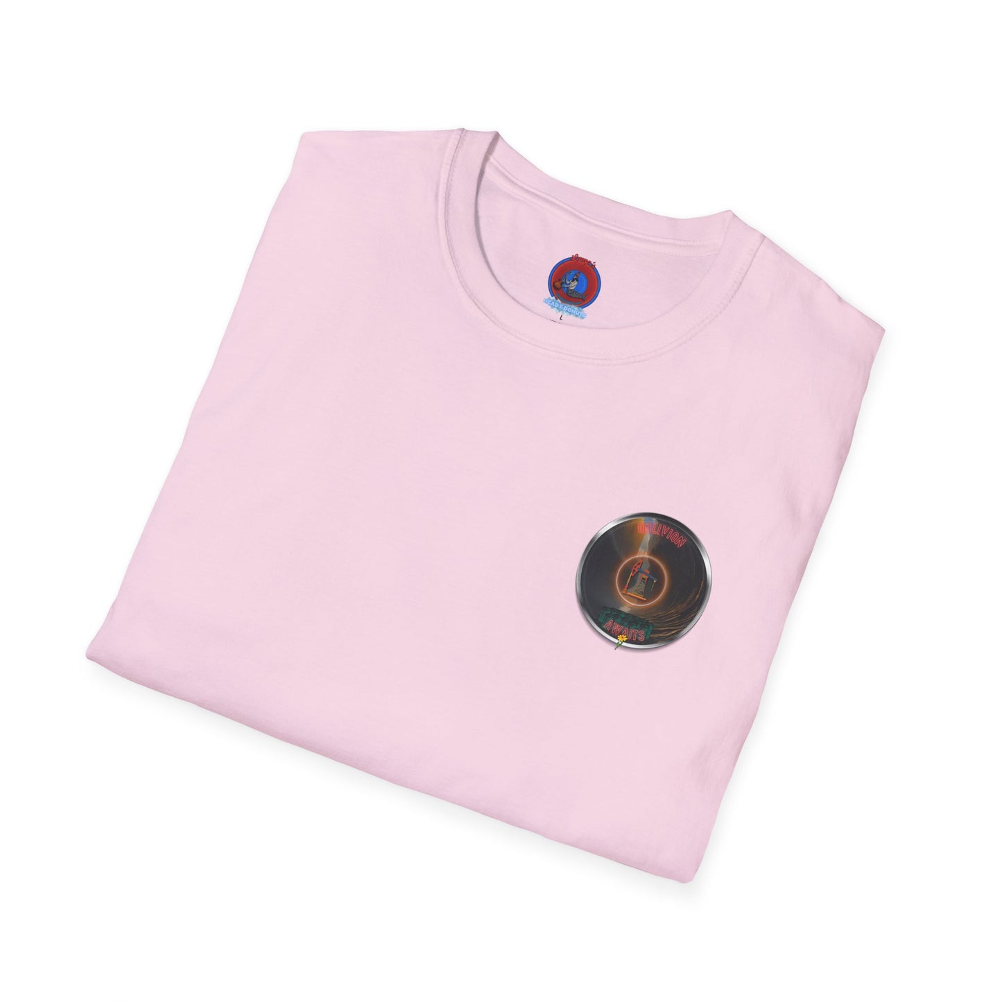 Classic Donut Tee - Unisex Soft-Style - "Donut Splashed in Oil" - picture donut [*charitable donut]