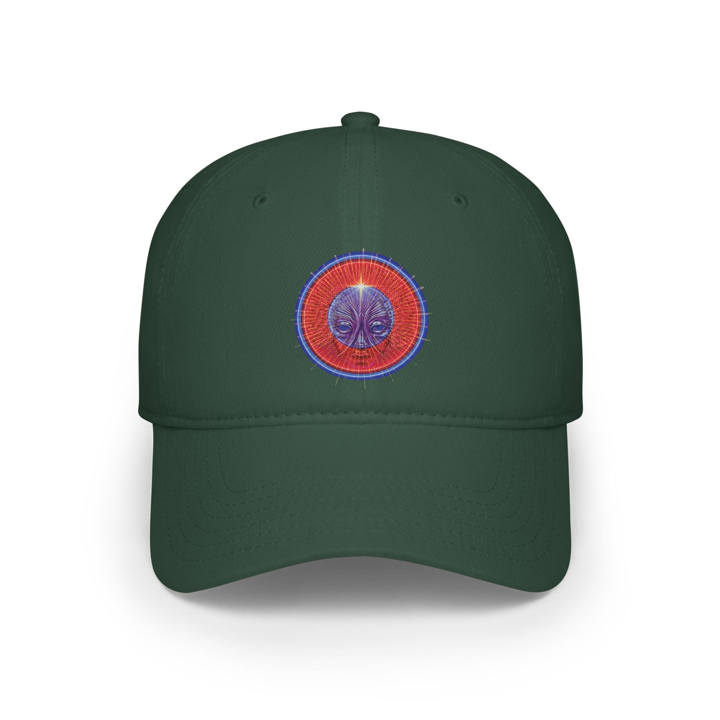 Lumpy Donut Baseball Cap - "Conjurers' of Awesome Donut Cap" - variant 1 - rustic red donut w/