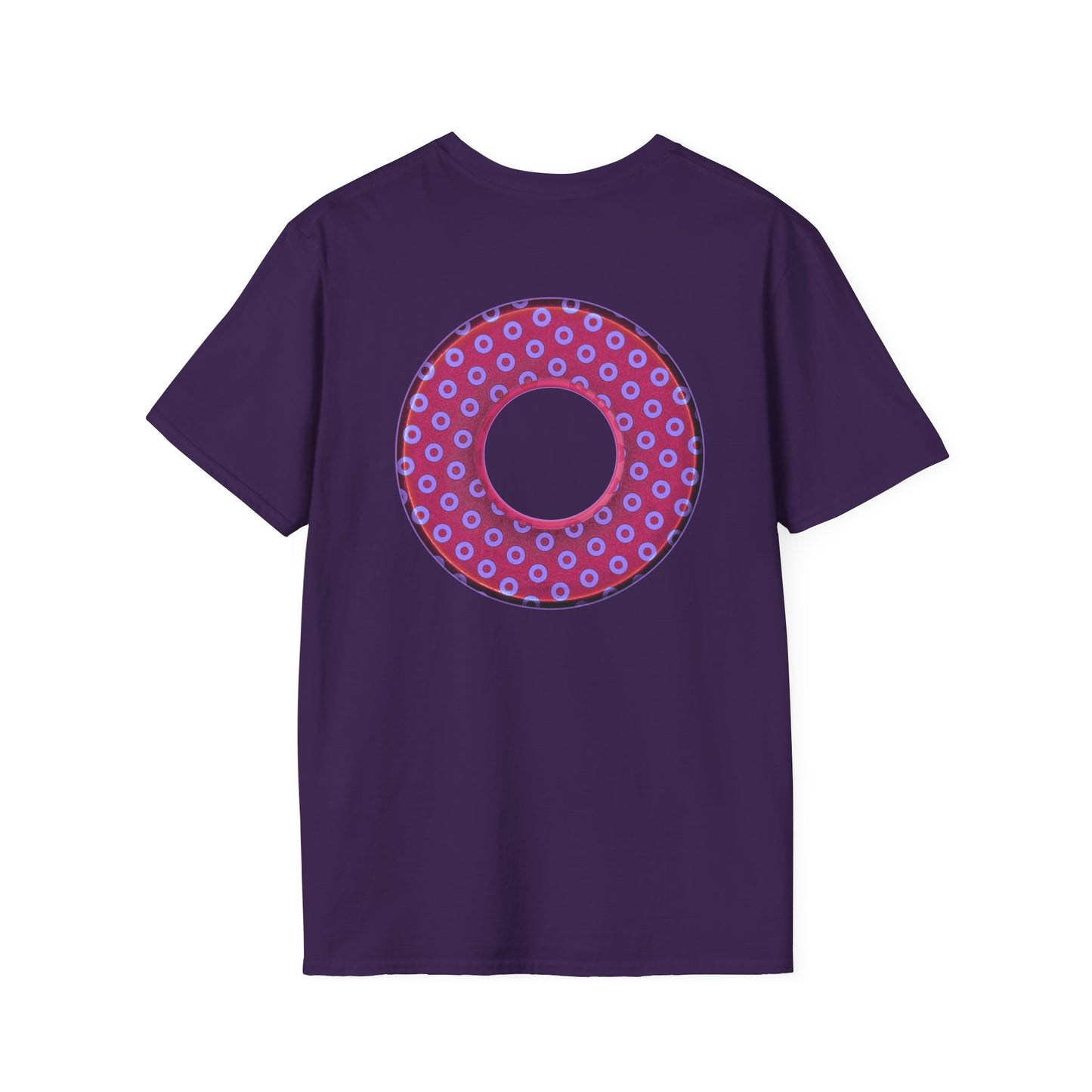 Plain Donuts/Unisex Soft-Style - "Plain Electric Paradoxical Donuts" - light purple/magenta donuts