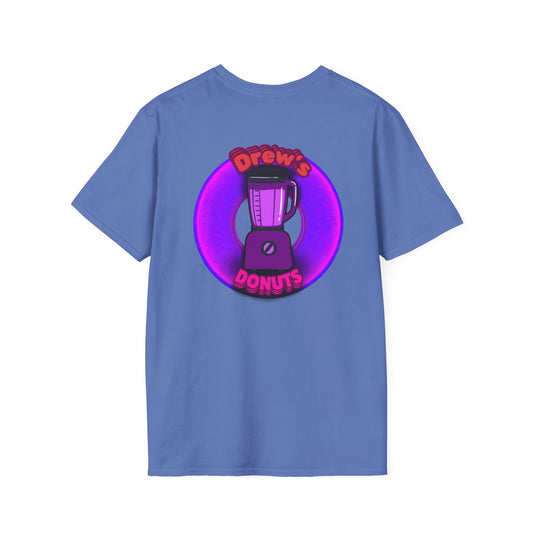 Classic Donut Tee - Unisex Soft-Style - "Drew's Donuts" - series 1.0 - purple donut