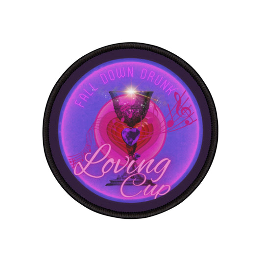 Iron-On Donut Patch - "The Loving Donut Patch" - vivid magenta/purple donut - [*charitable donut]