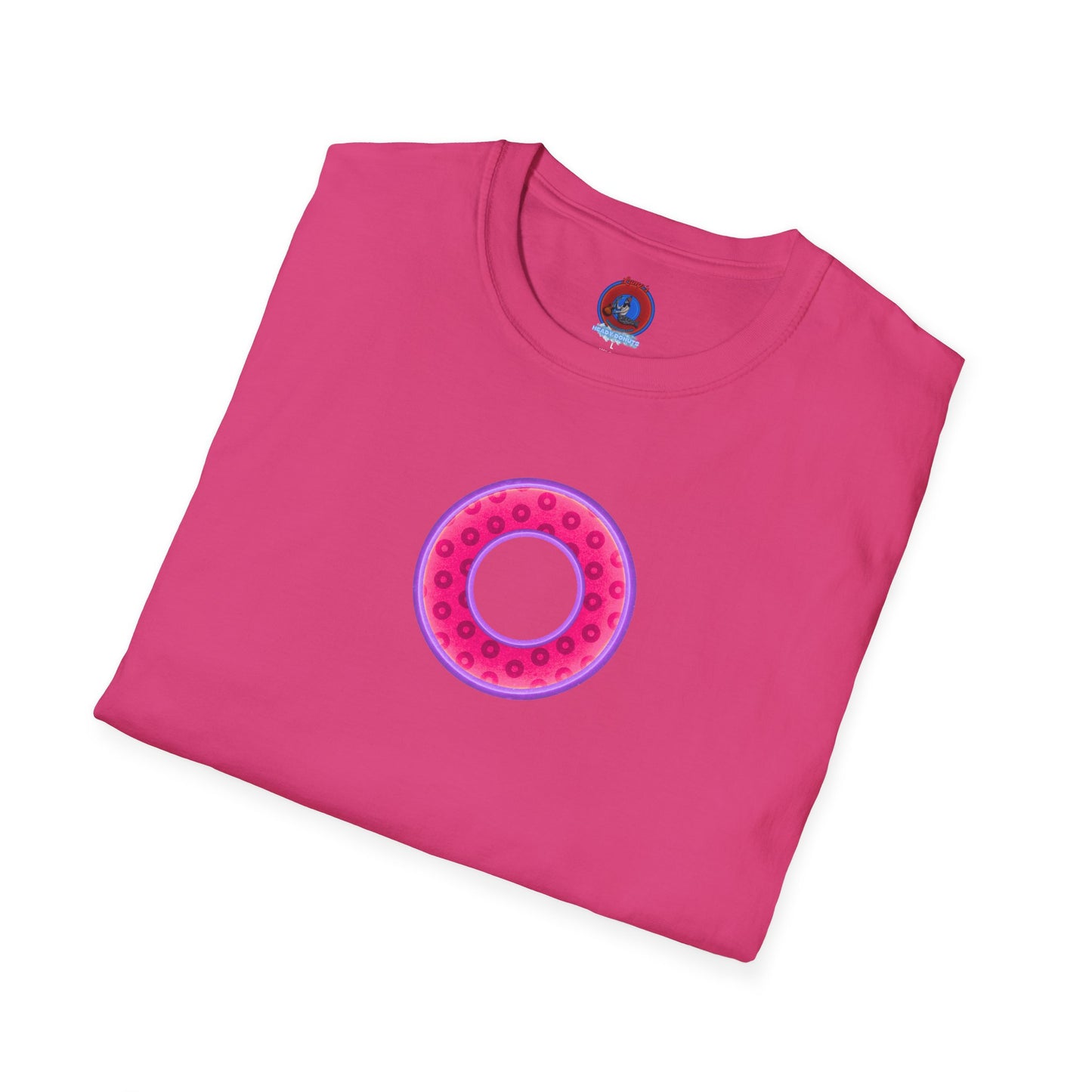 Plain Donuts/Unisex Soft-Style - "Plain Wide Mouthed Paradoxical Donuts" - magenta/light purple donuts