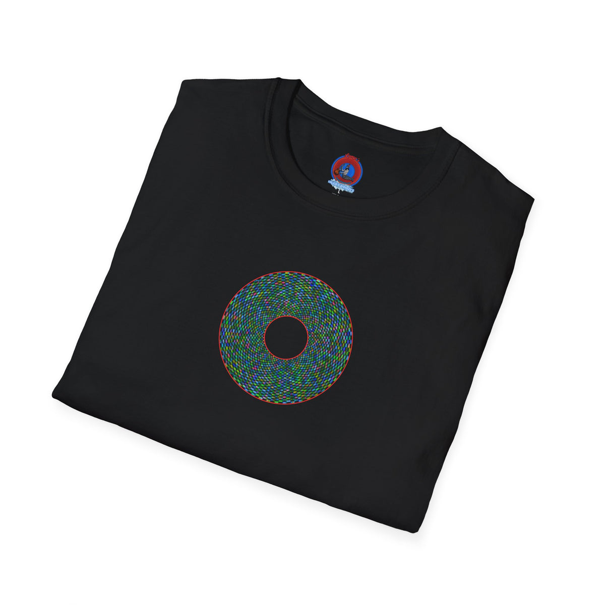 Donut Classic Donut Tee - Unisex Soft-Style - "The Pixilated Donut" - series 1.0 - multi-color donut