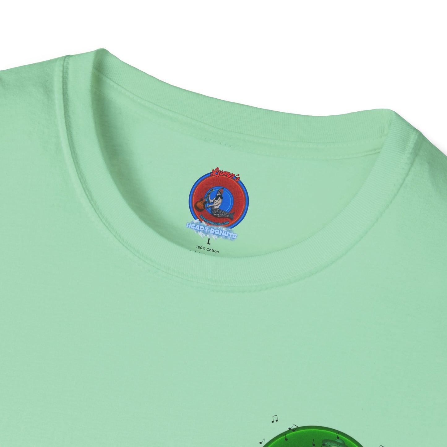 Classic Donut Tee - Unisex Soft-Style - "My Phavorite Martian" - green donut - series 1.0