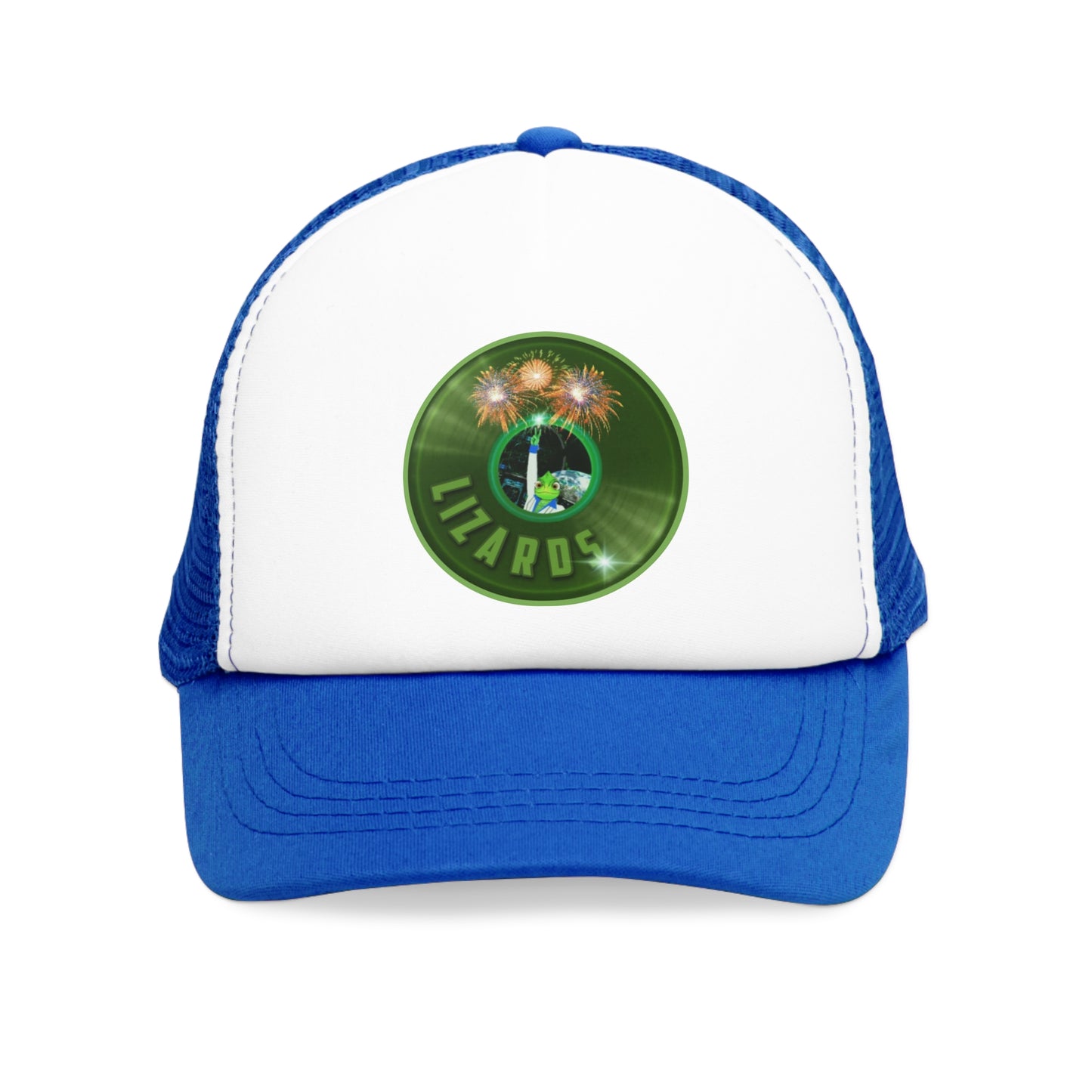 Lumpy Trucker Hat - "Rutherford's Staying Alive" - variant 2 - green donut