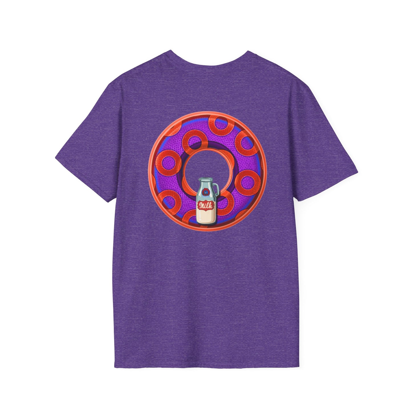 Classic Donut Tee - Unisex Soft-Style - "Wooked Cream - YEMSG Donut " -purple/red rustic paradox donut - variant 6