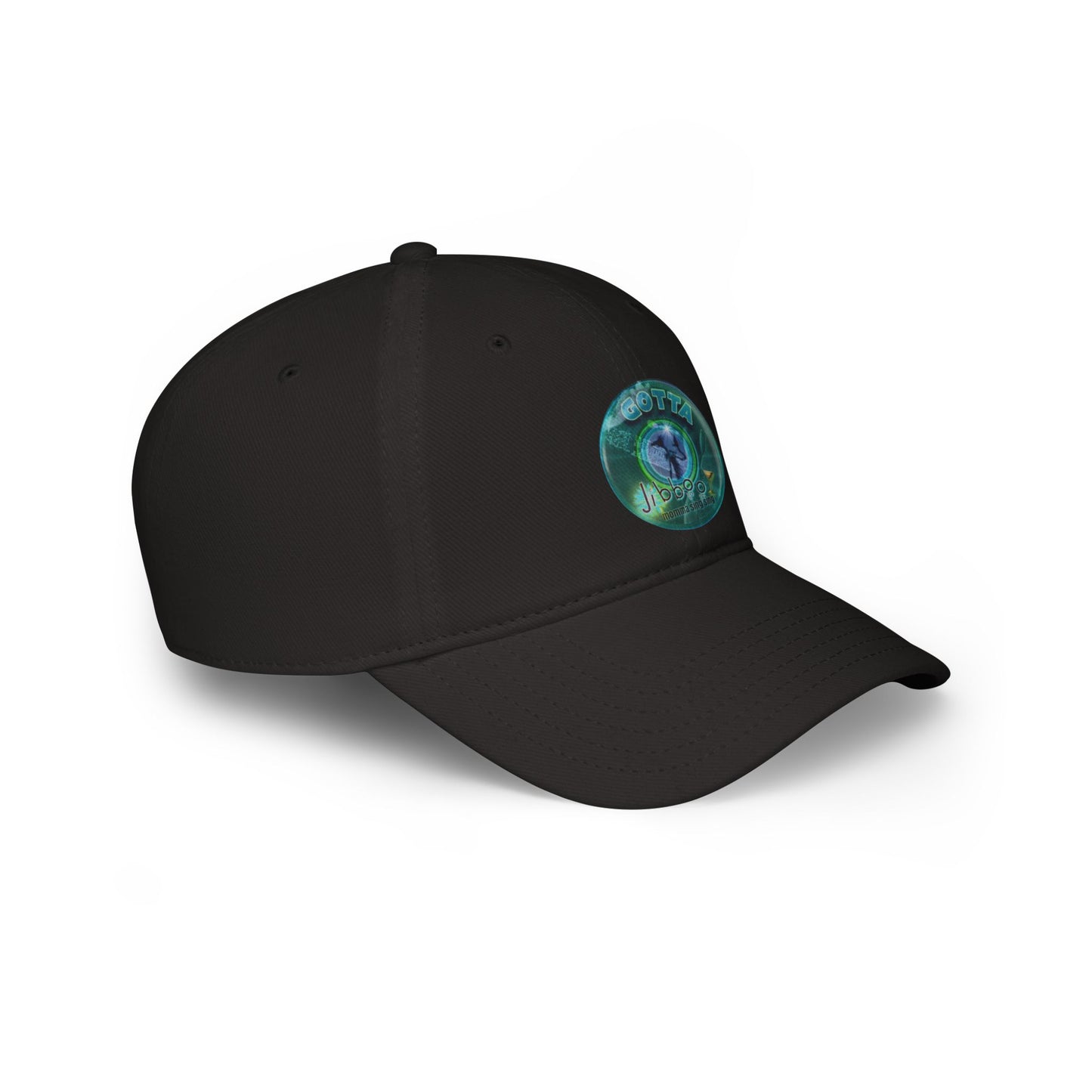 Lumpy Donut Baseball Cap - "Gotta Donut Baseball Cap" - dark teal vivid donut w/