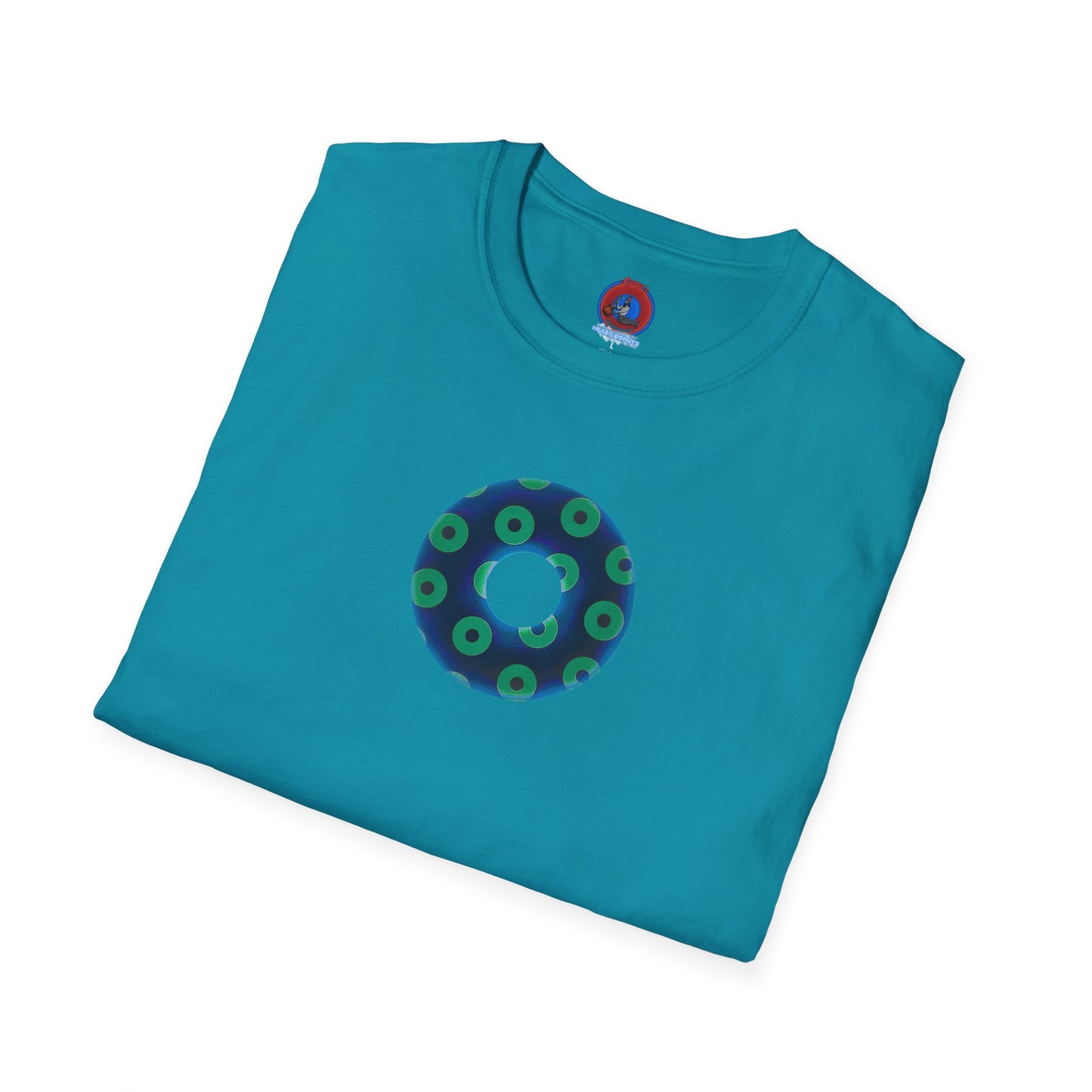 Plain Donuts/Unisex Soft-Style - "Plain Blimpy Paradoxical Donuts" - dark blue/jade green donuts