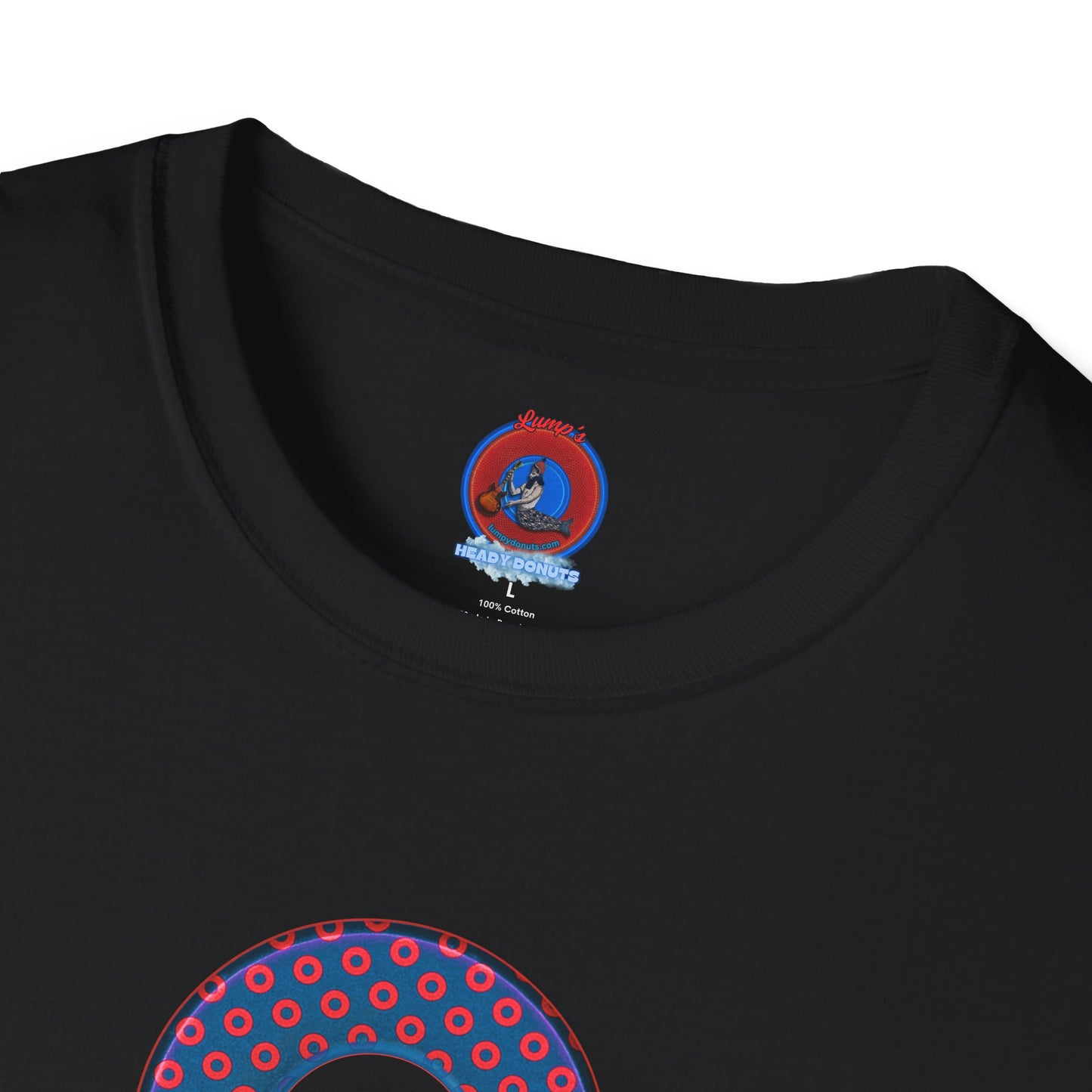 Plain Donuts/Unisex Soft-Style - "Plain Electric Paradoxical Donuts" - dark blue/red donuts
