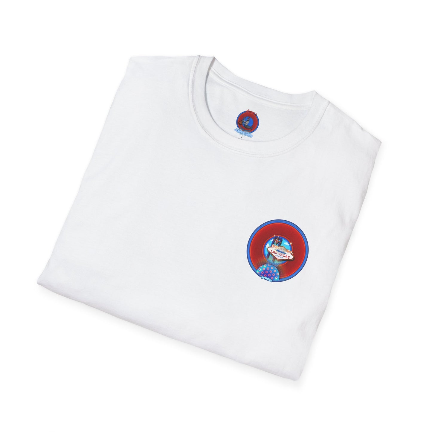 Classic Donut Tee - Unisex Soft-Style - "Viva Las Vegas Donut" - vivid red donut