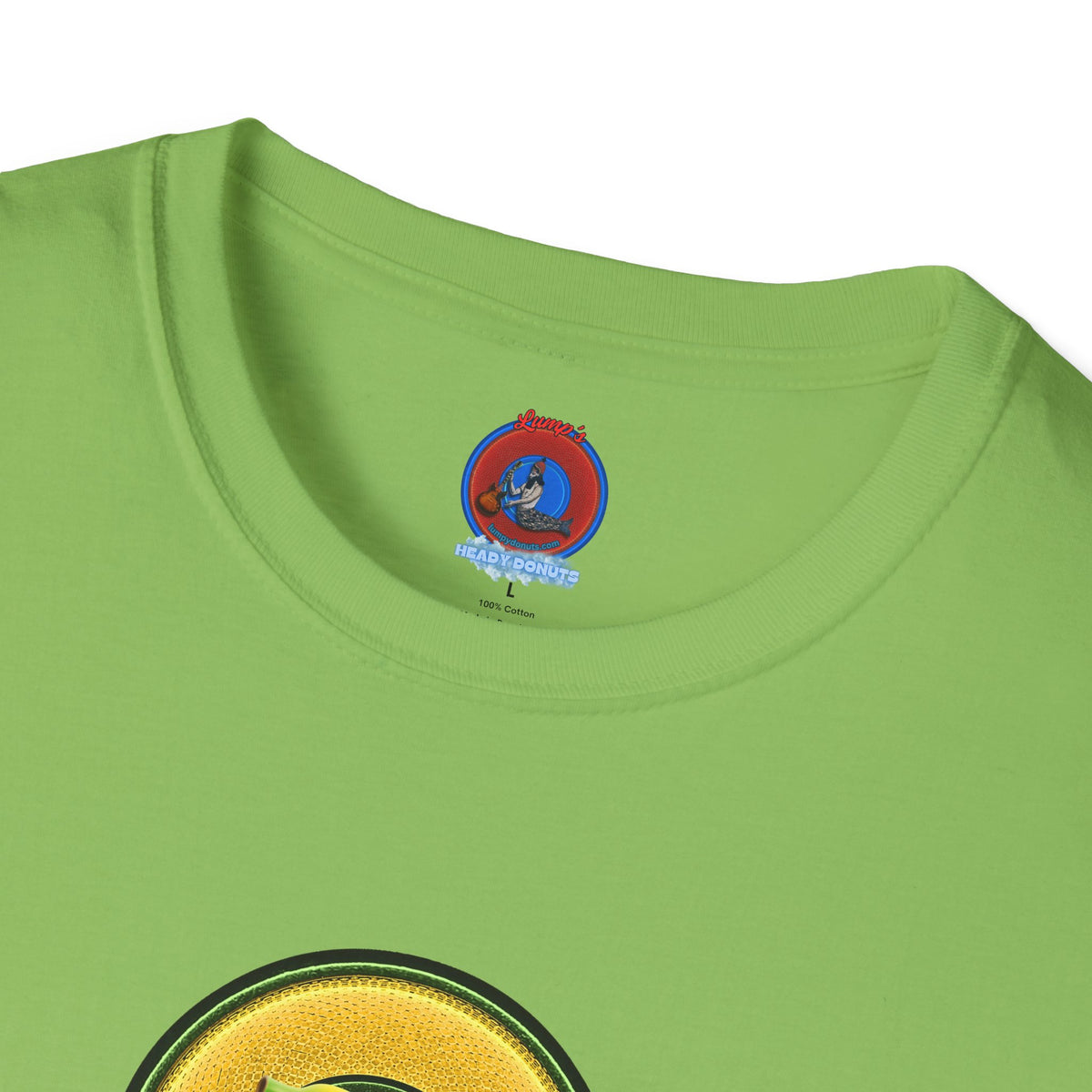 Classic Donut Tee - Unisex Soft-Style - "Dis sheet, it's bananas!" - series 1.0 - variant 5 - golden donut