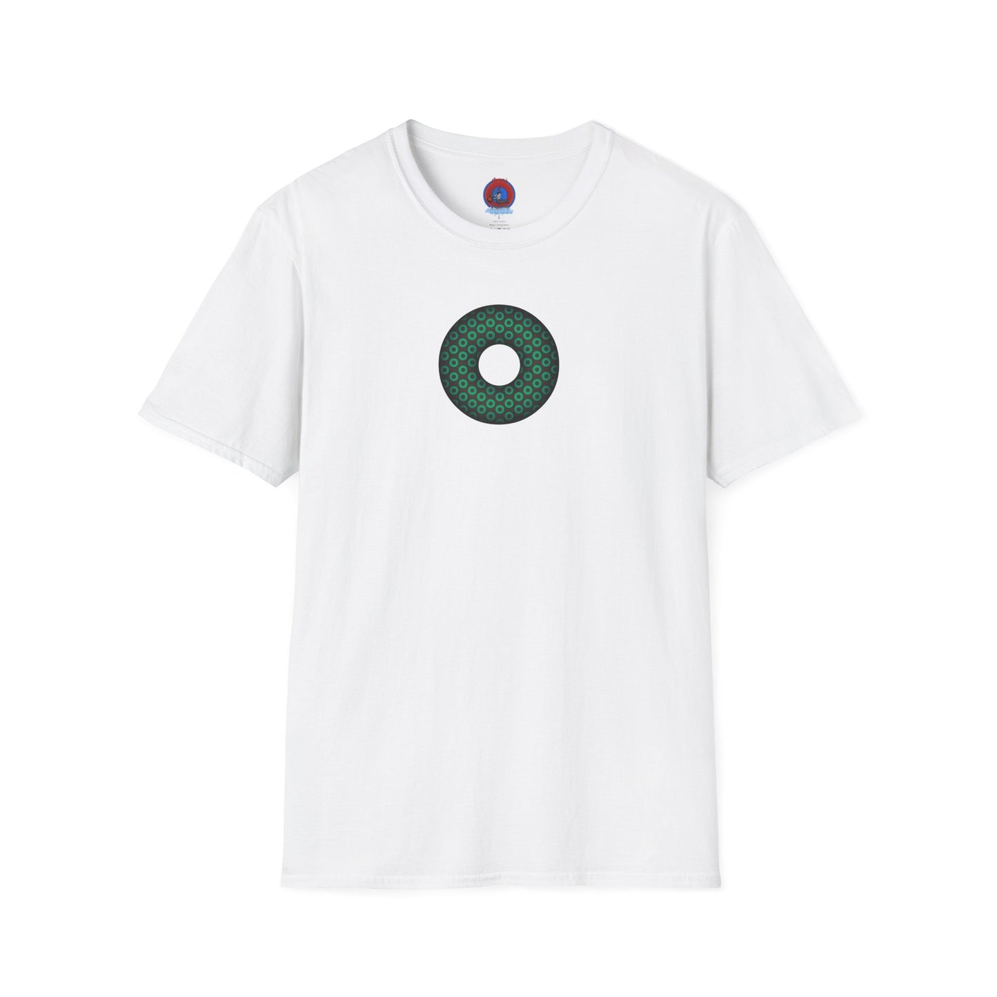 Plain Donuts/Unisex Soft-Style - "Plain Paradoxical Grided Donuts" - green/dark gray donuts